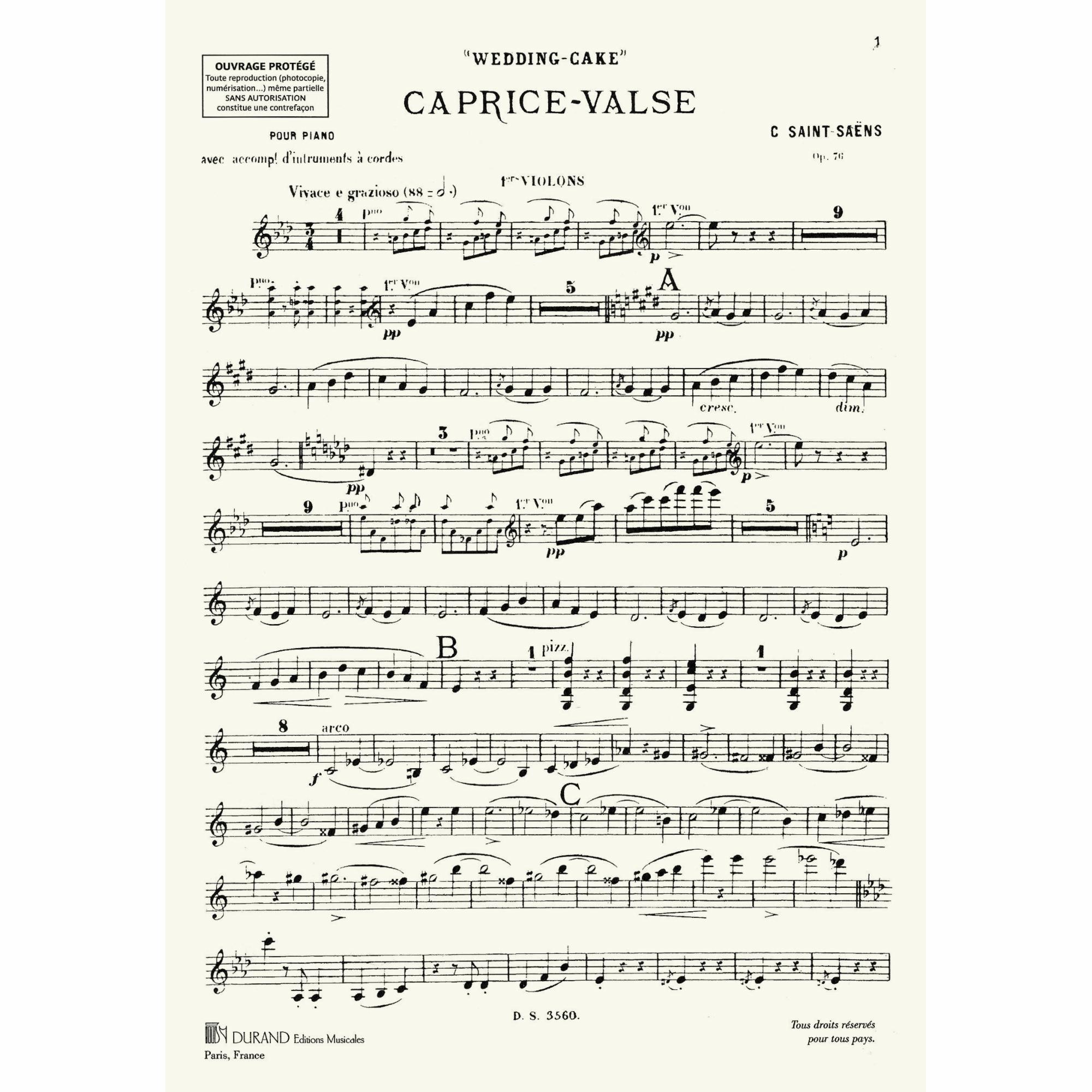 Sample: Violin I (Pg. 1)