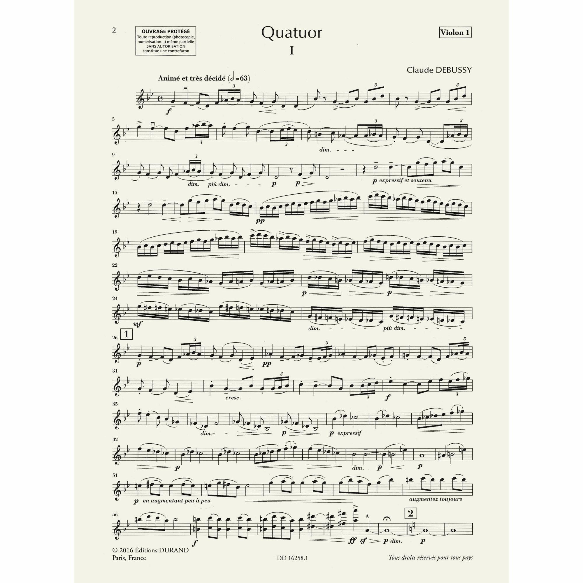 Sample: Violin I (Pg. 2)