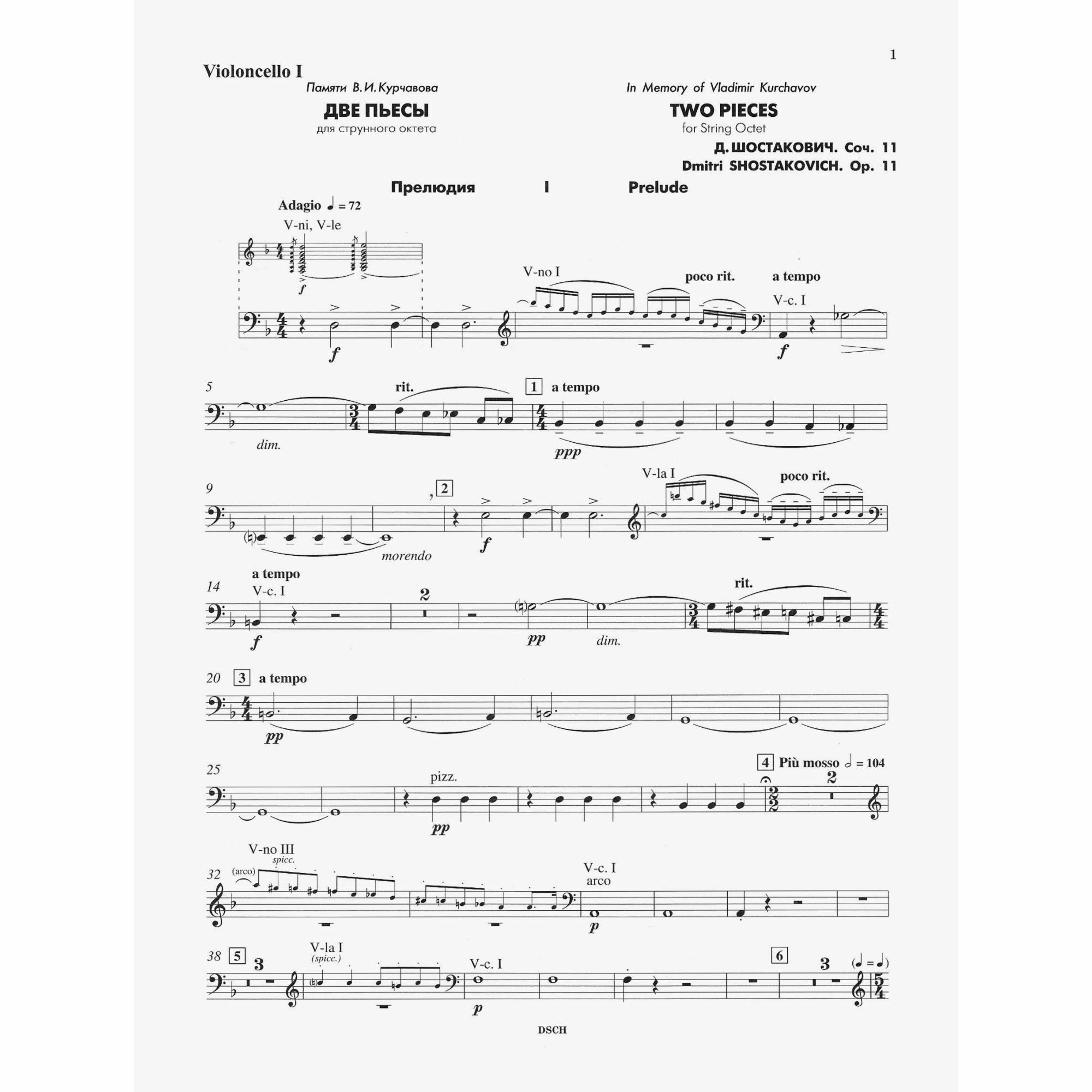 Sample: Cello I (Pg. 1)