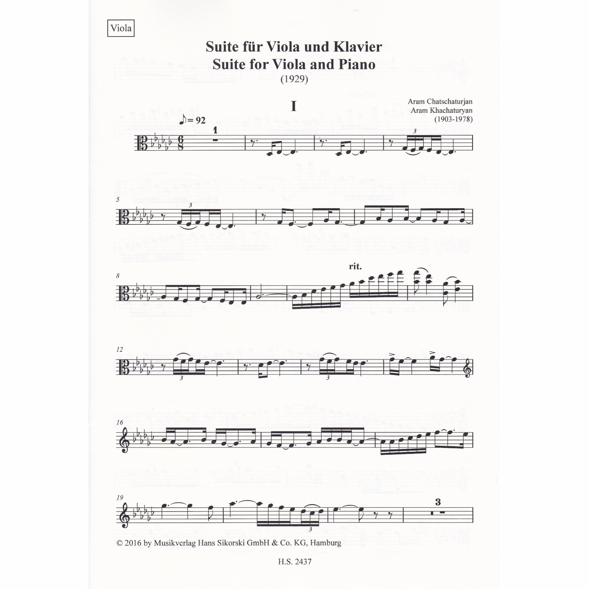 Sample: Viola Part