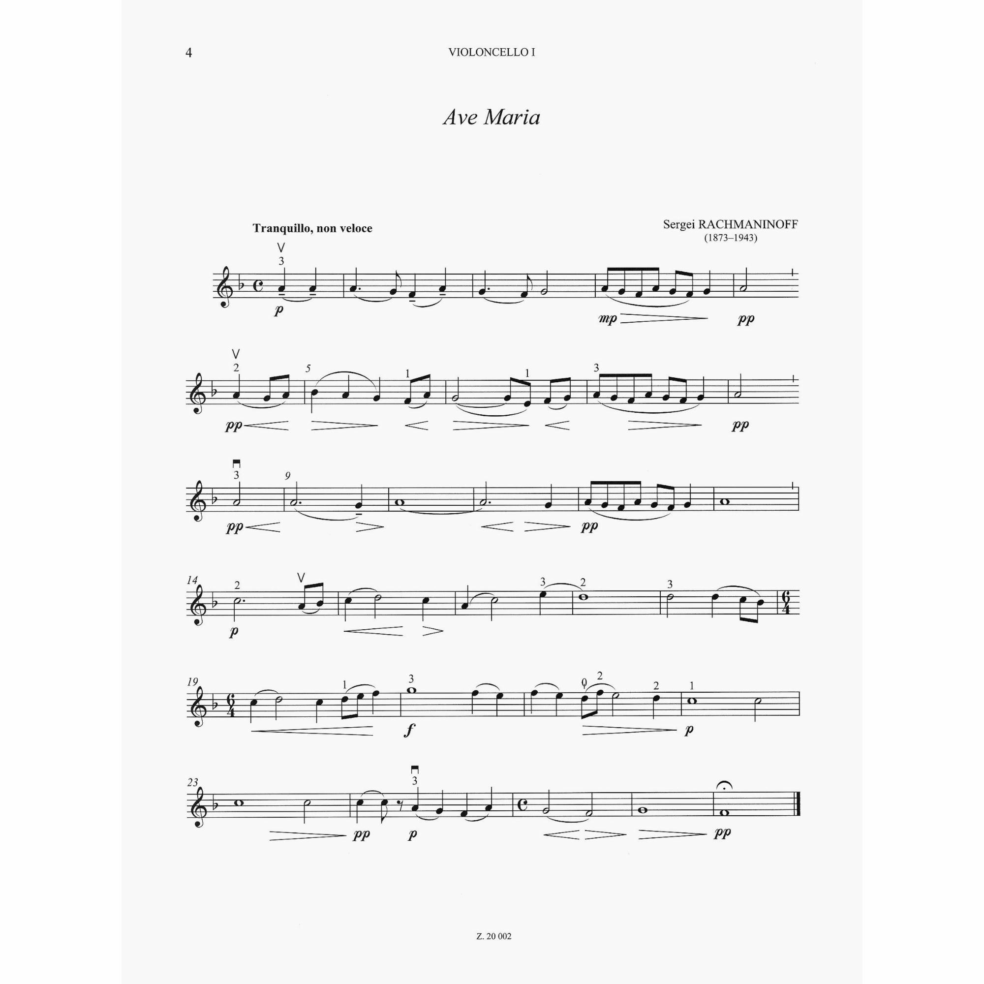 Sample: Cello I (Pg. 4)