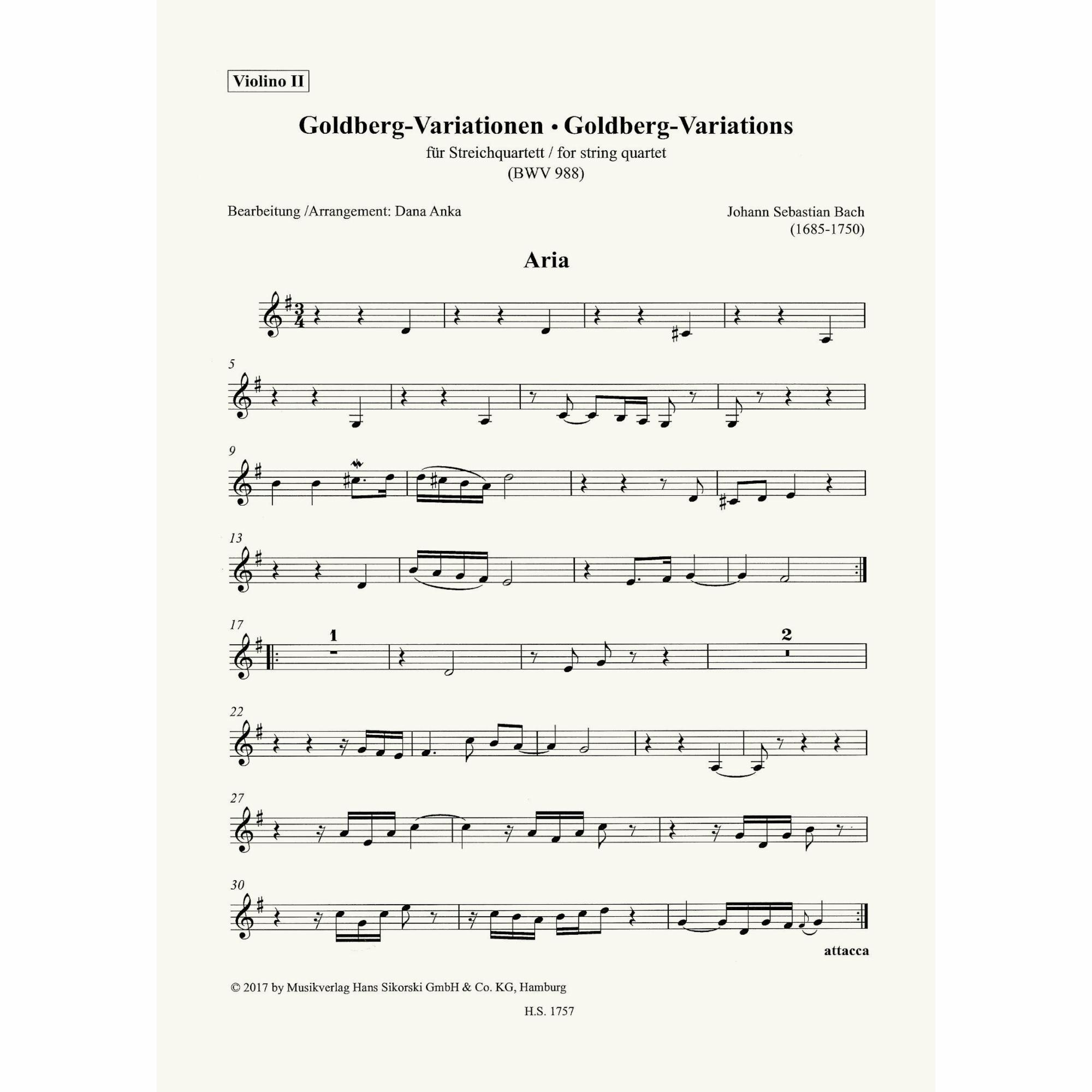 Sample: Violin II (Pg. 2)