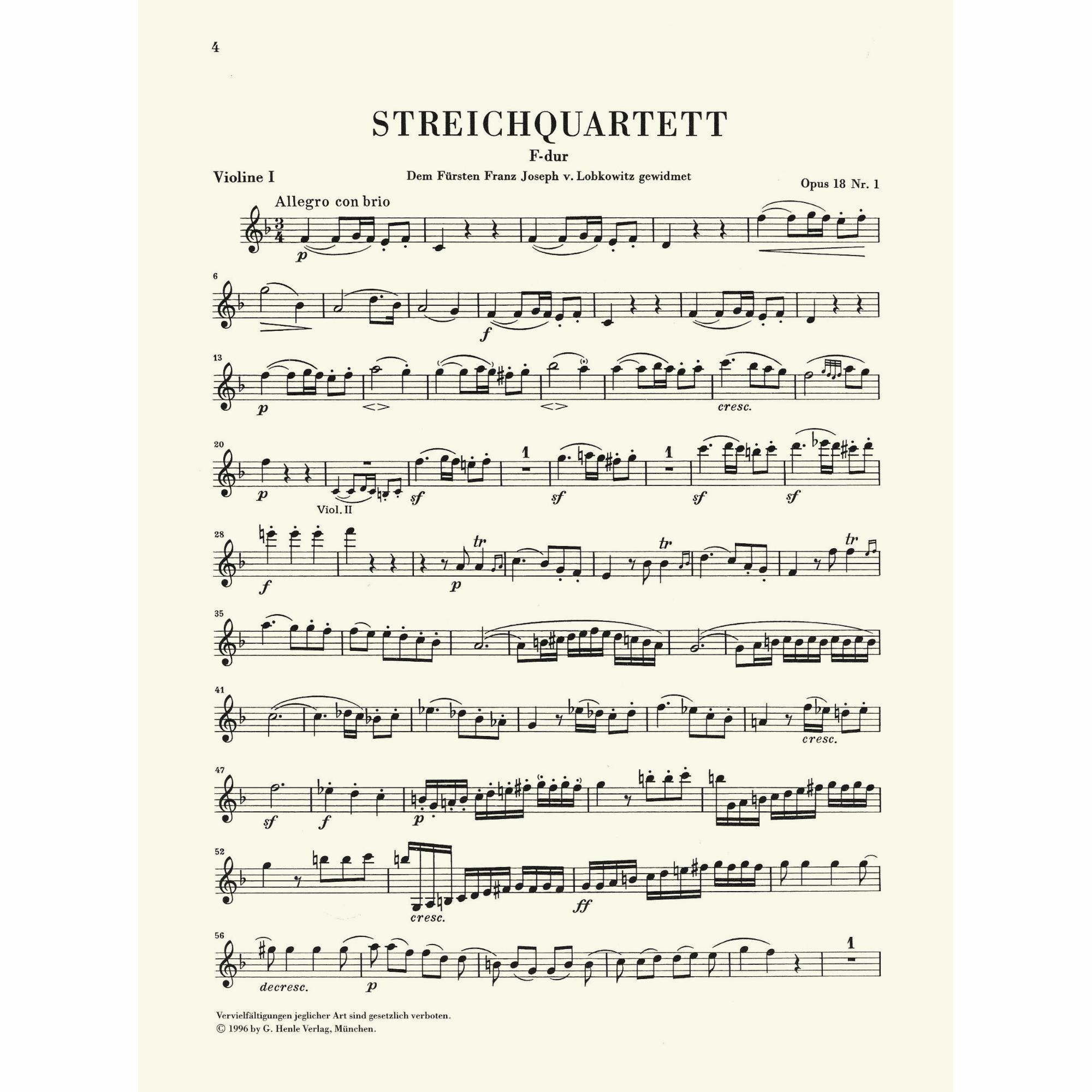 Sample: Violin I (Pg. 4)