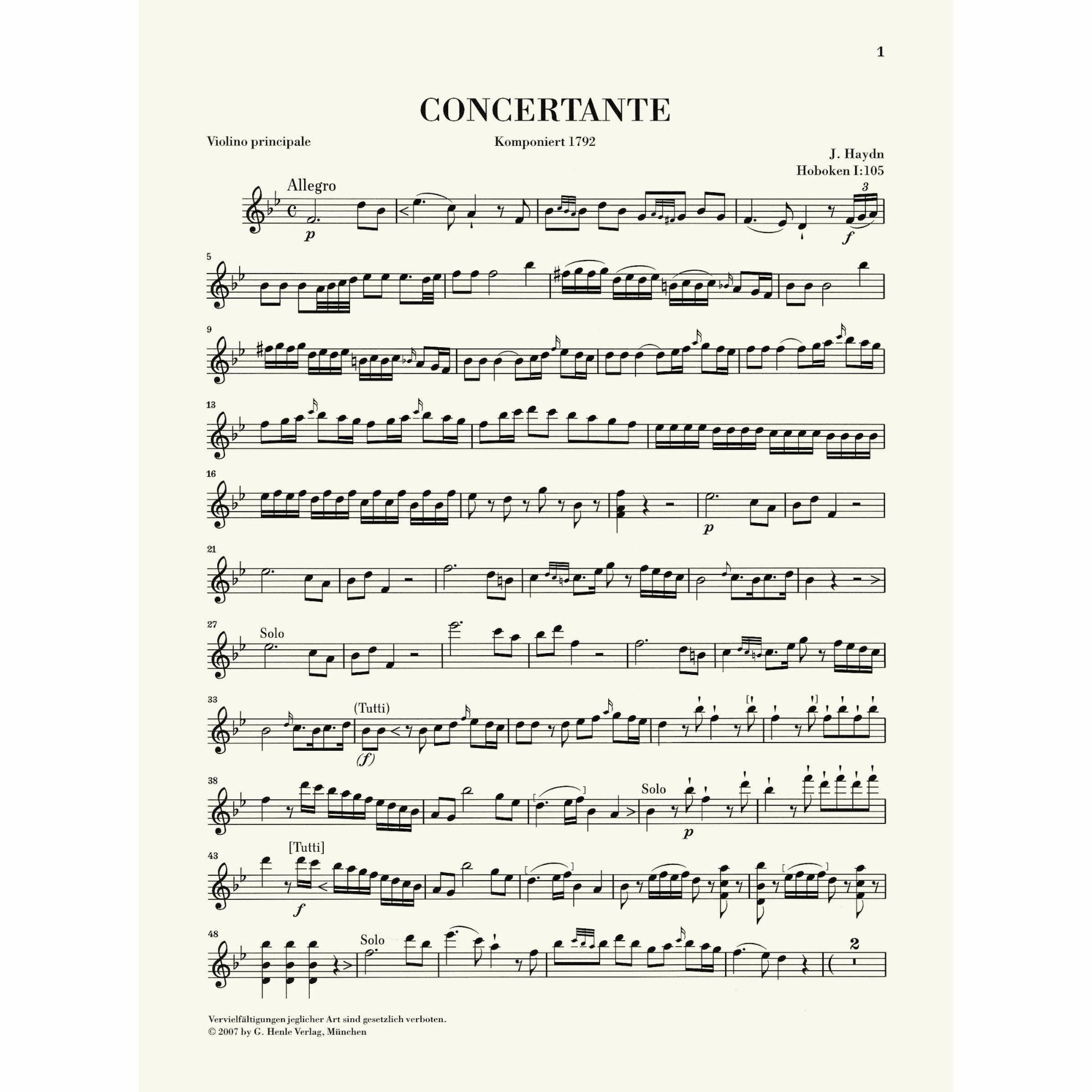 Sample: Violin (Pg. 1)