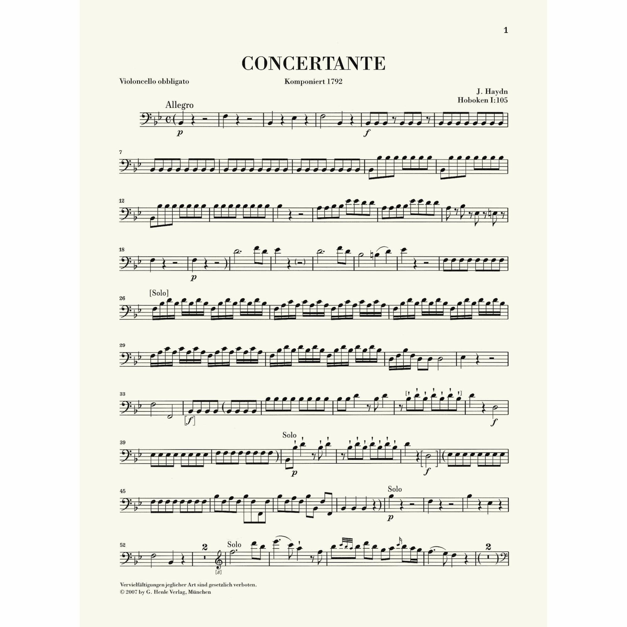 Sample: Cello (Pg. 1)