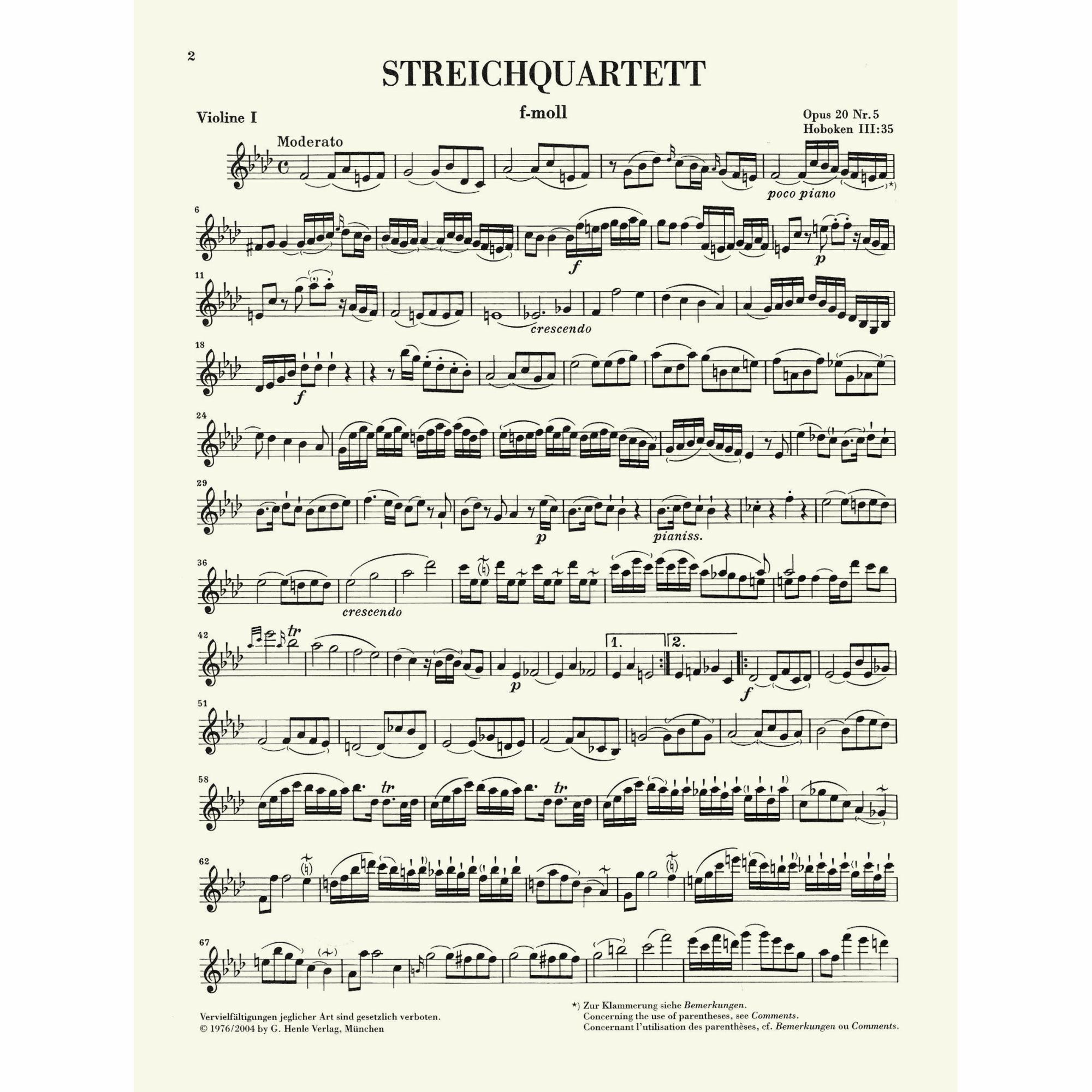 Sample: Violin I (Pg. 2)