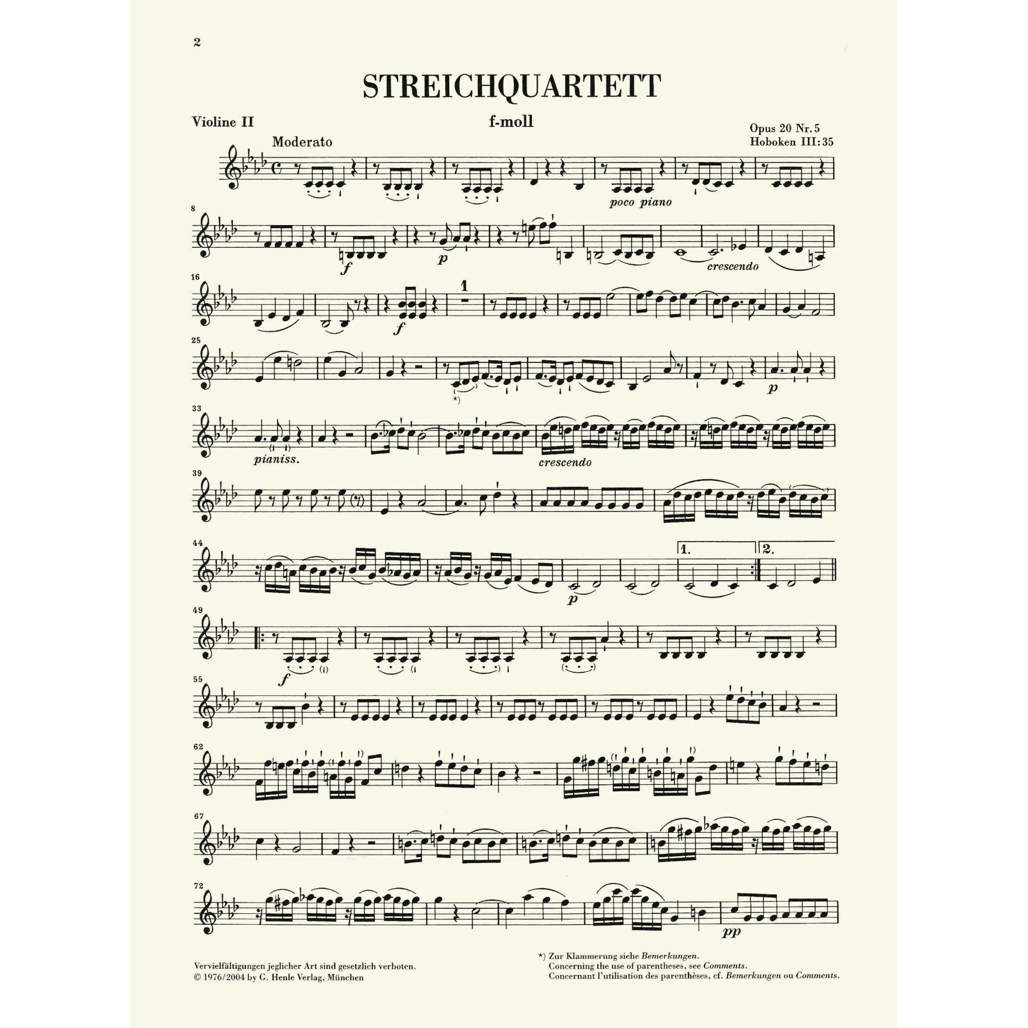 Sample: Violin II (Pg. 2)