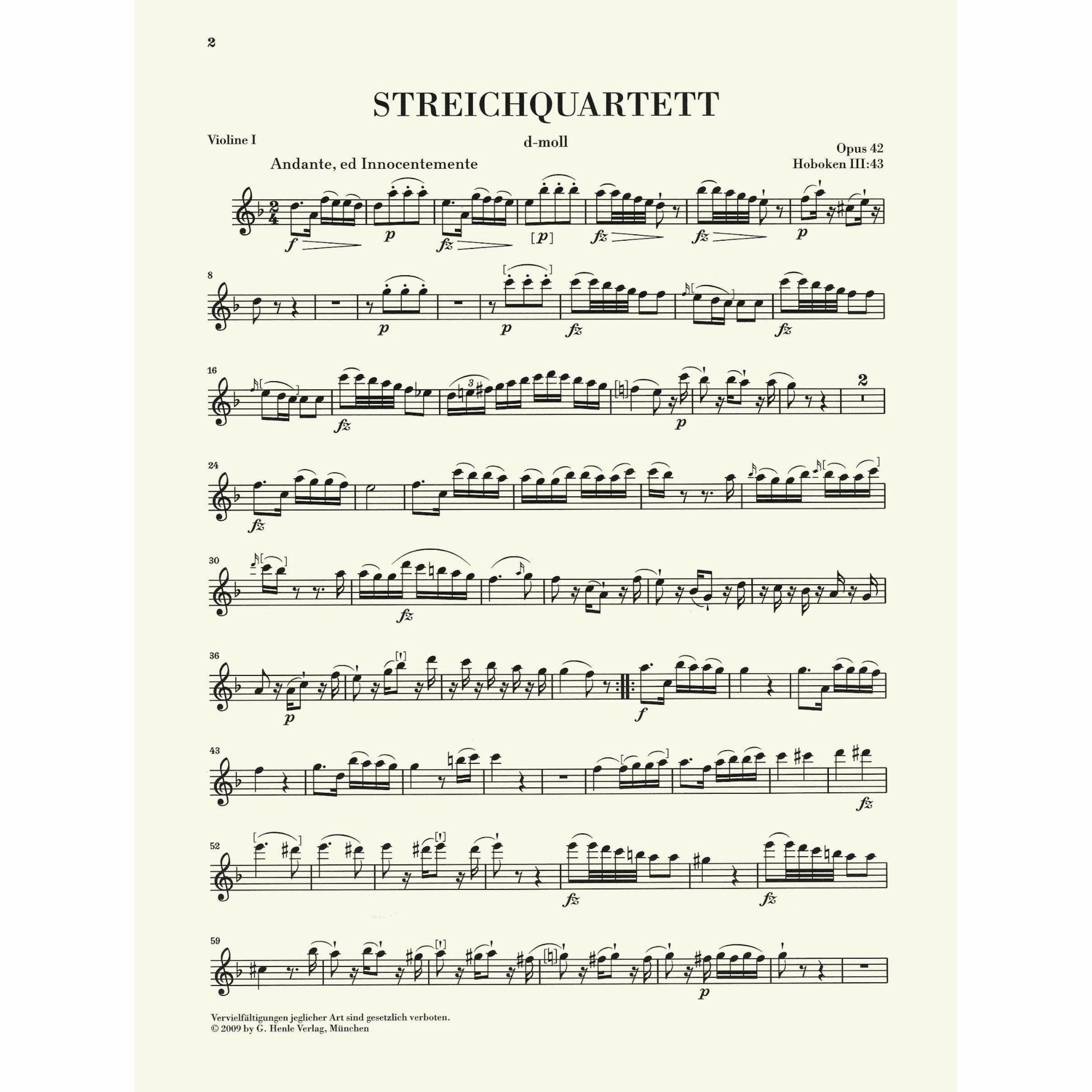 Sample: Violin I (Pg. 2)