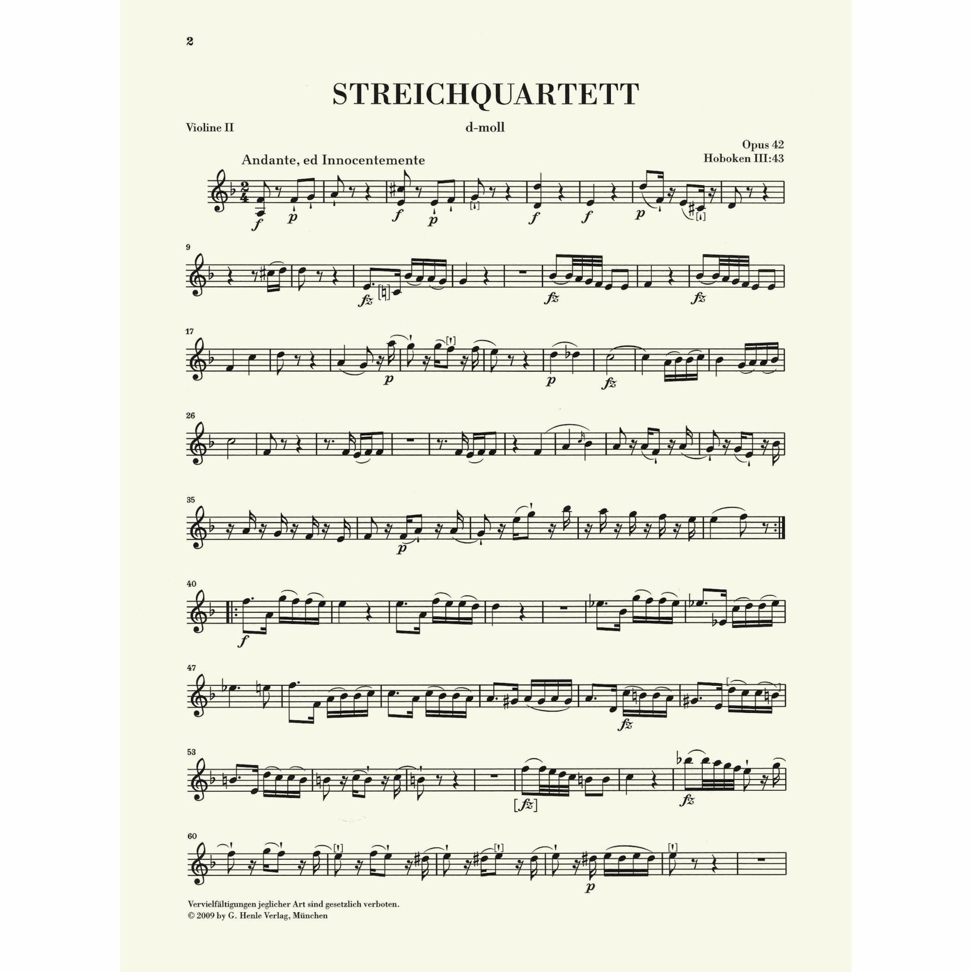 Sample: Violin II (Pg. 2)