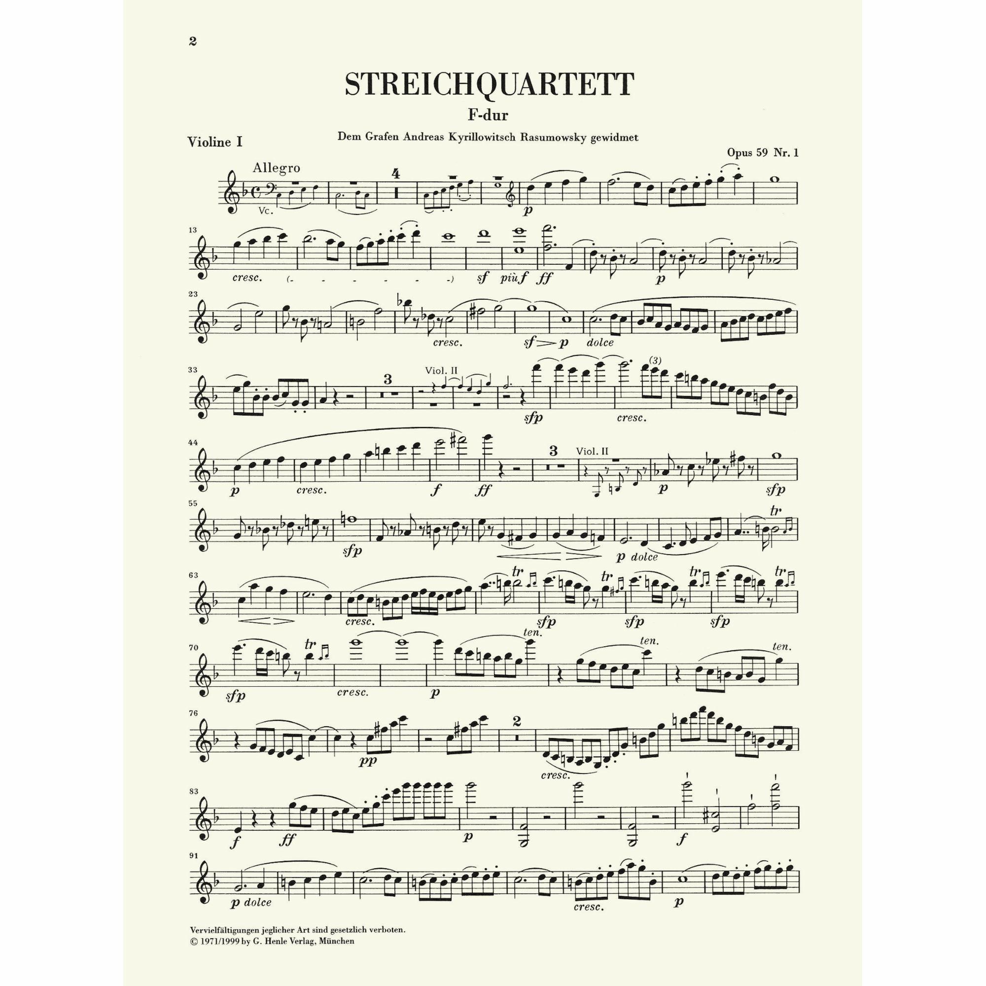 Sample: Violin I (Pg. 2)