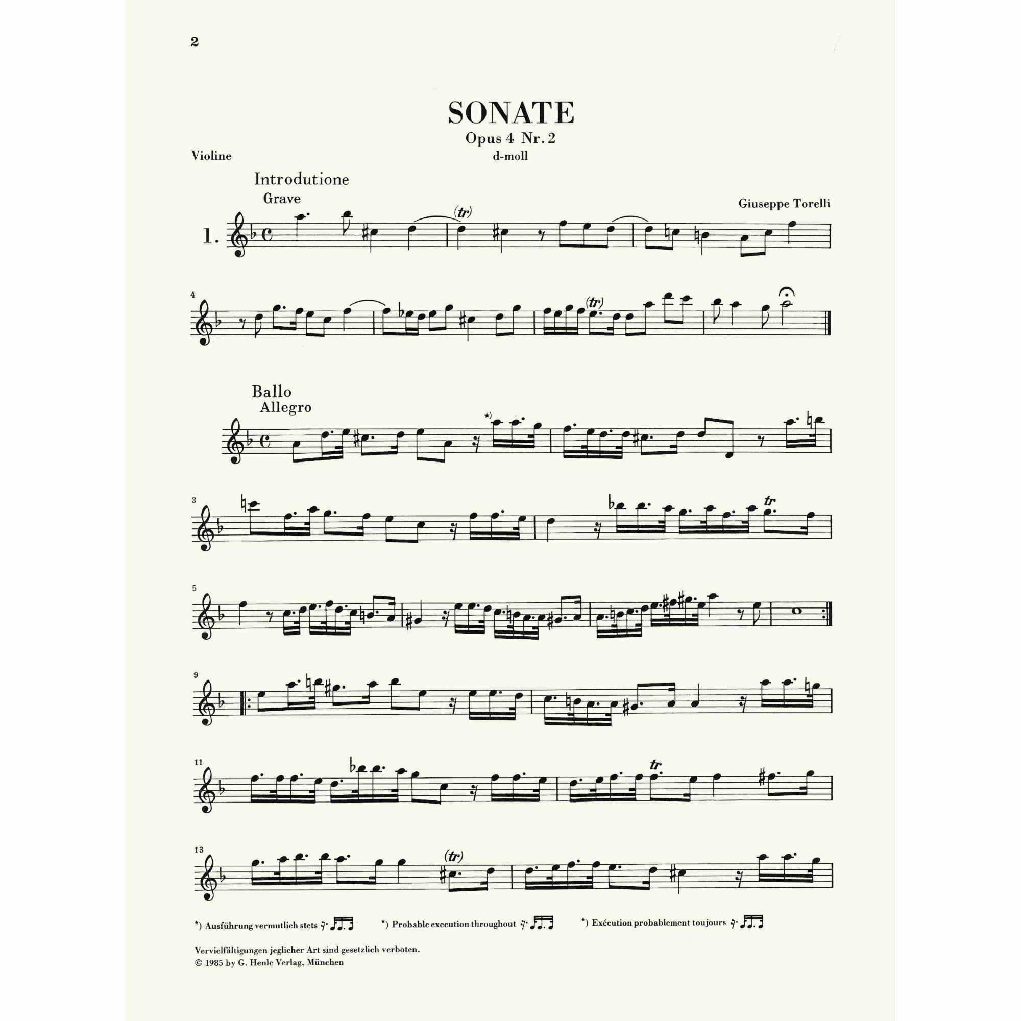 Sample: Vol. I, Urtext Violin Part