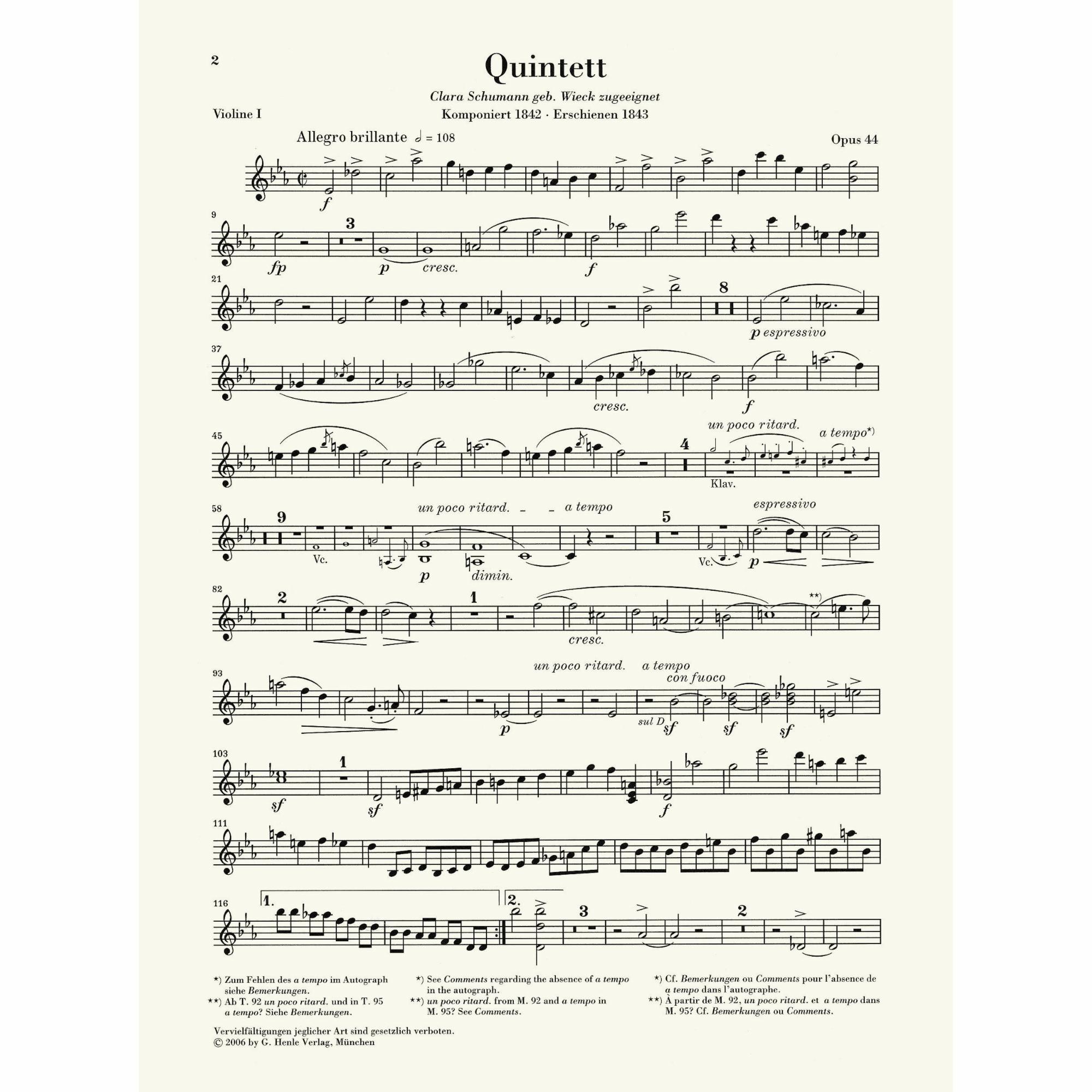 Sample: Violin I (Pg. 2)