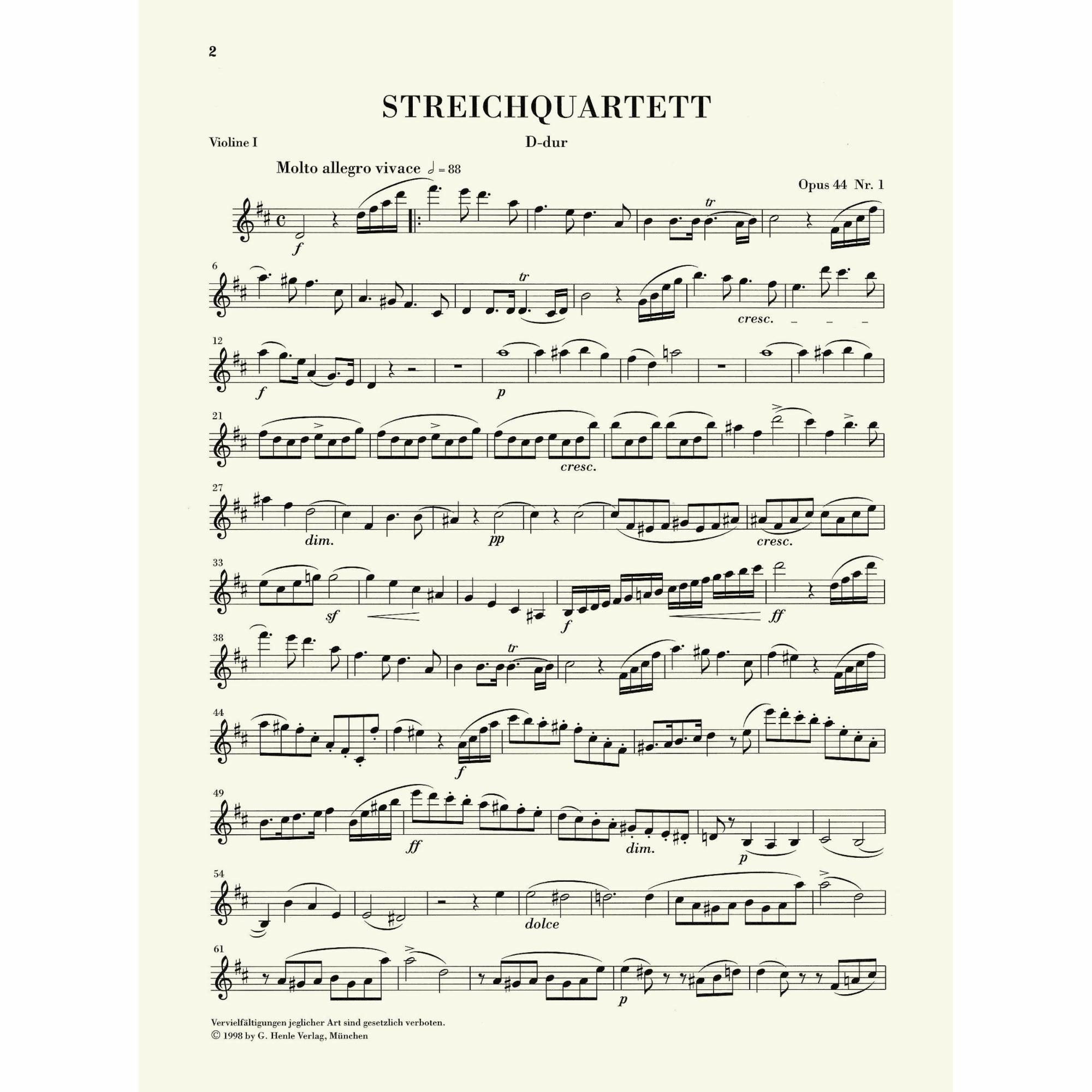 Sample: Violin I (Pg. 2)