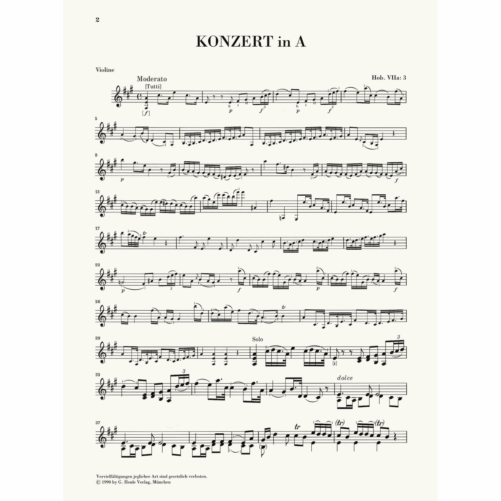 Sample: Urtext Violin Part