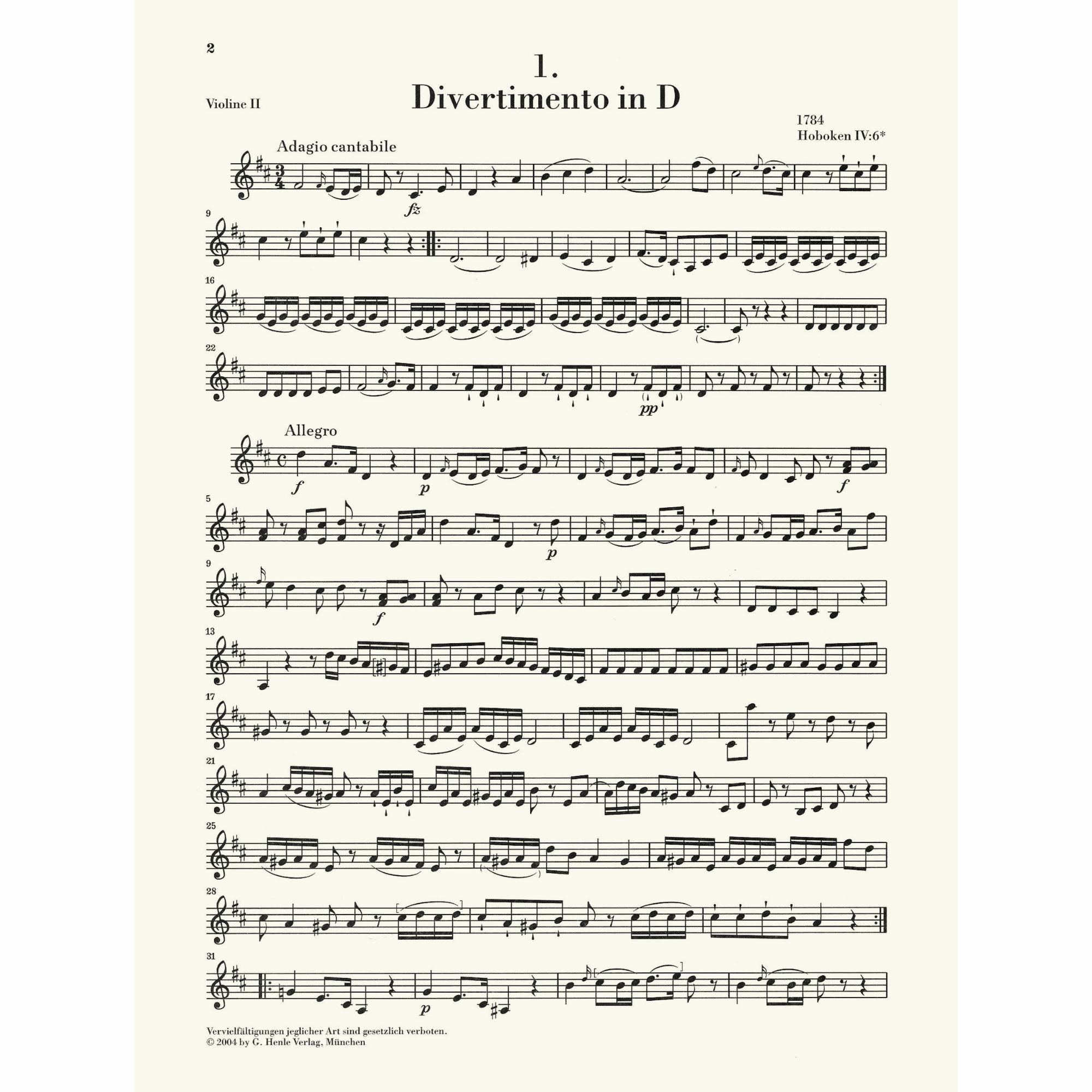 Sample: Violin II (Pg. 2)