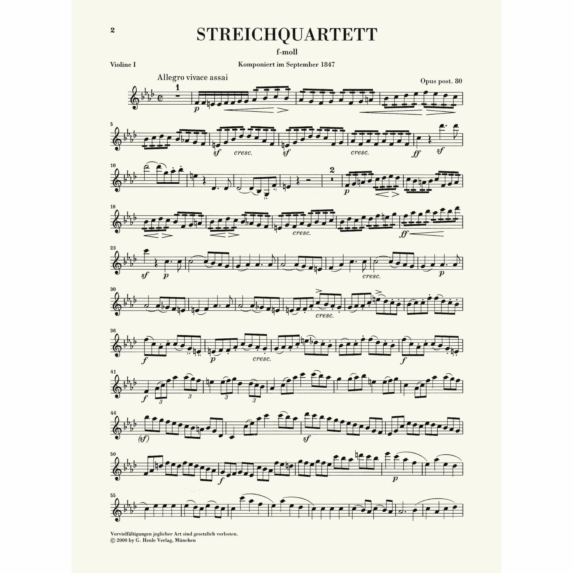 Sample: Violin I (Pg. 2)