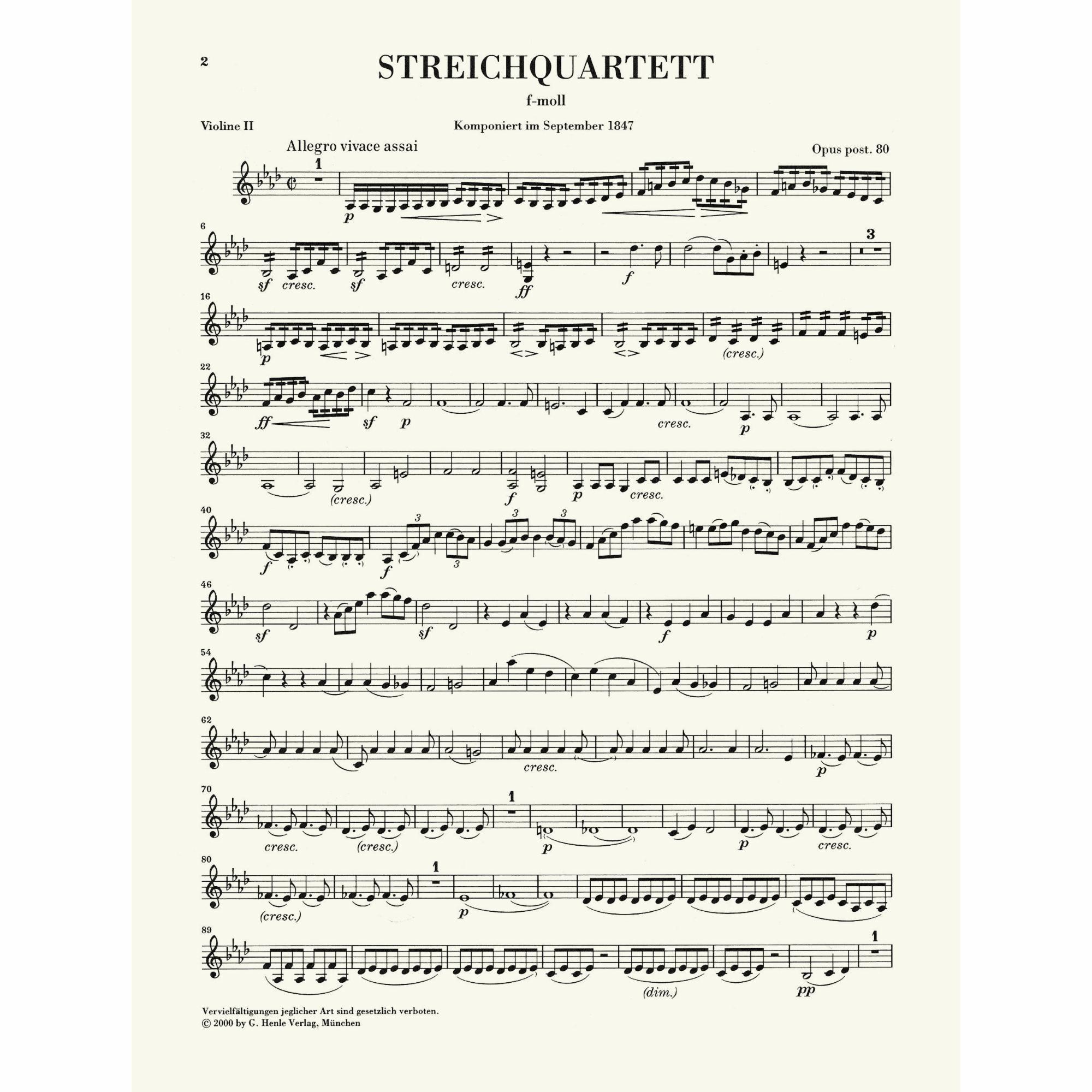 Sample: Violin II (Pg. 2)