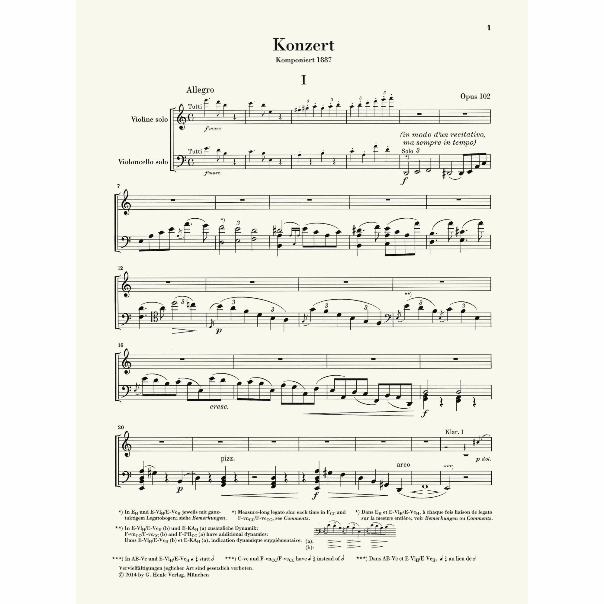 Sample: Urtext Score (Pg. 1)