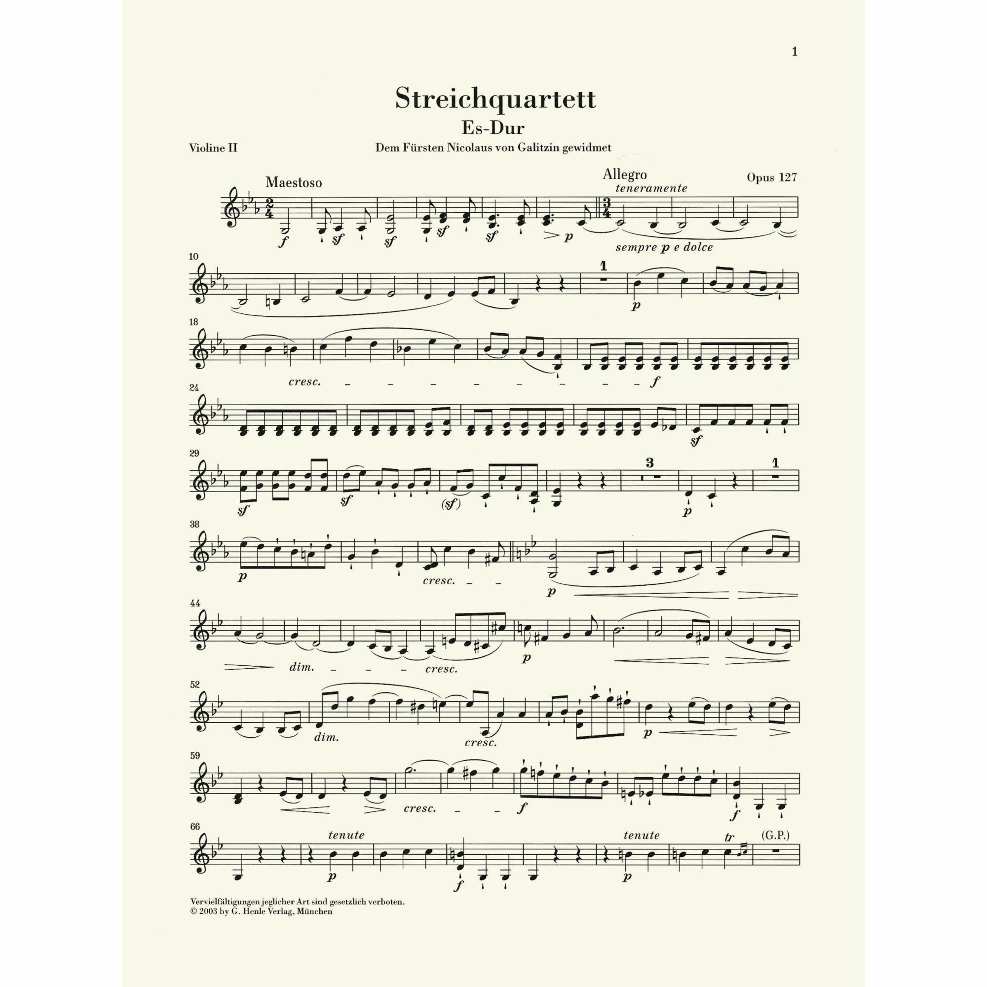 Sample: Violin II (Pg. 1)