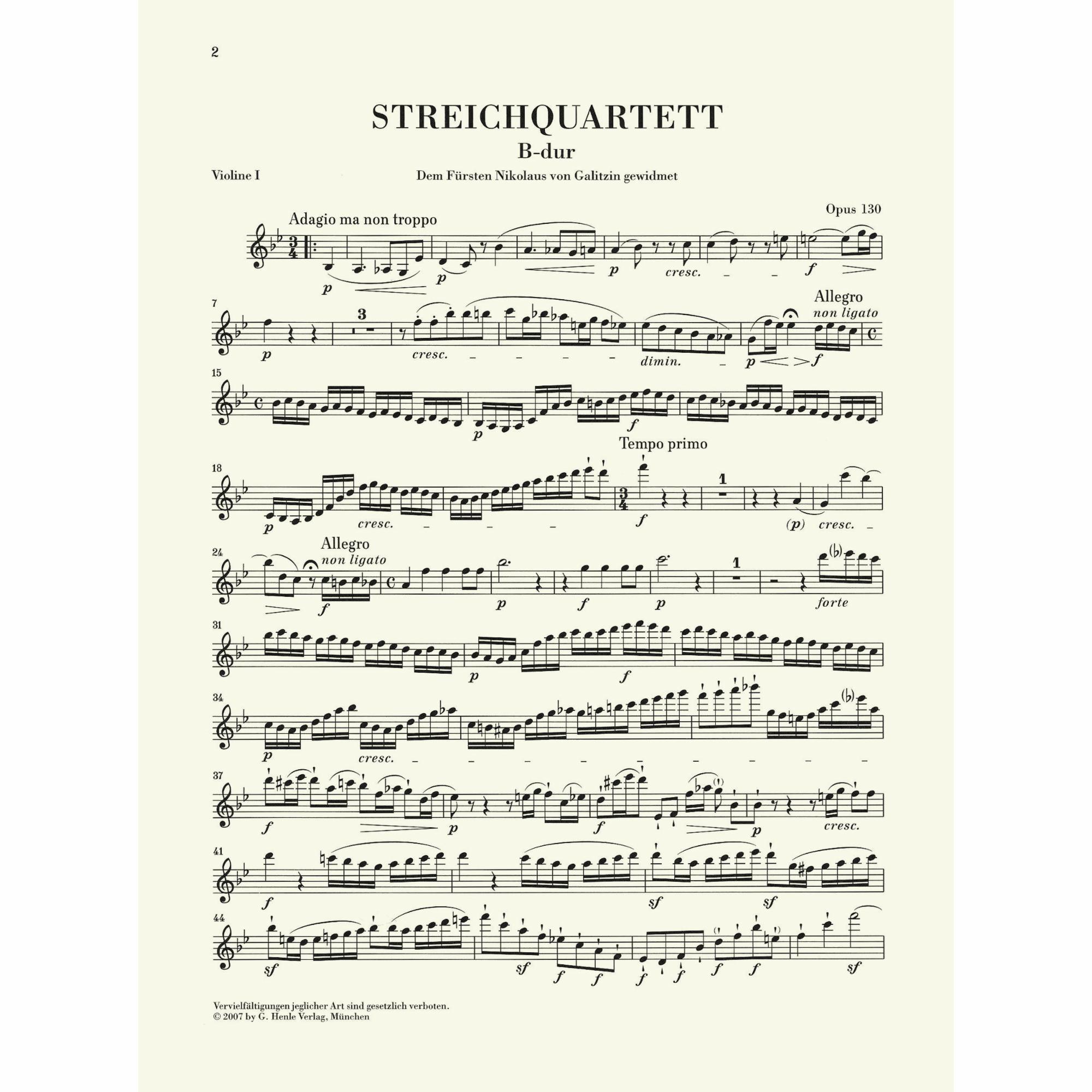 Sample: Violin I (Pg. 2)