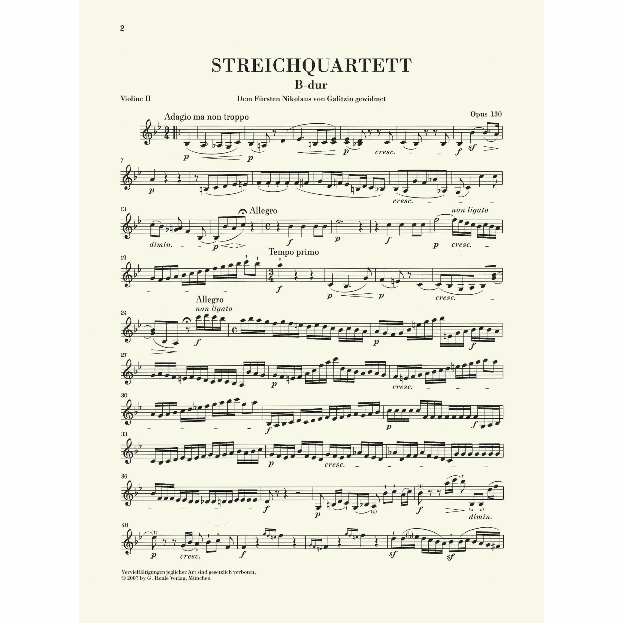 Sample: Violin II (Pg. 2)