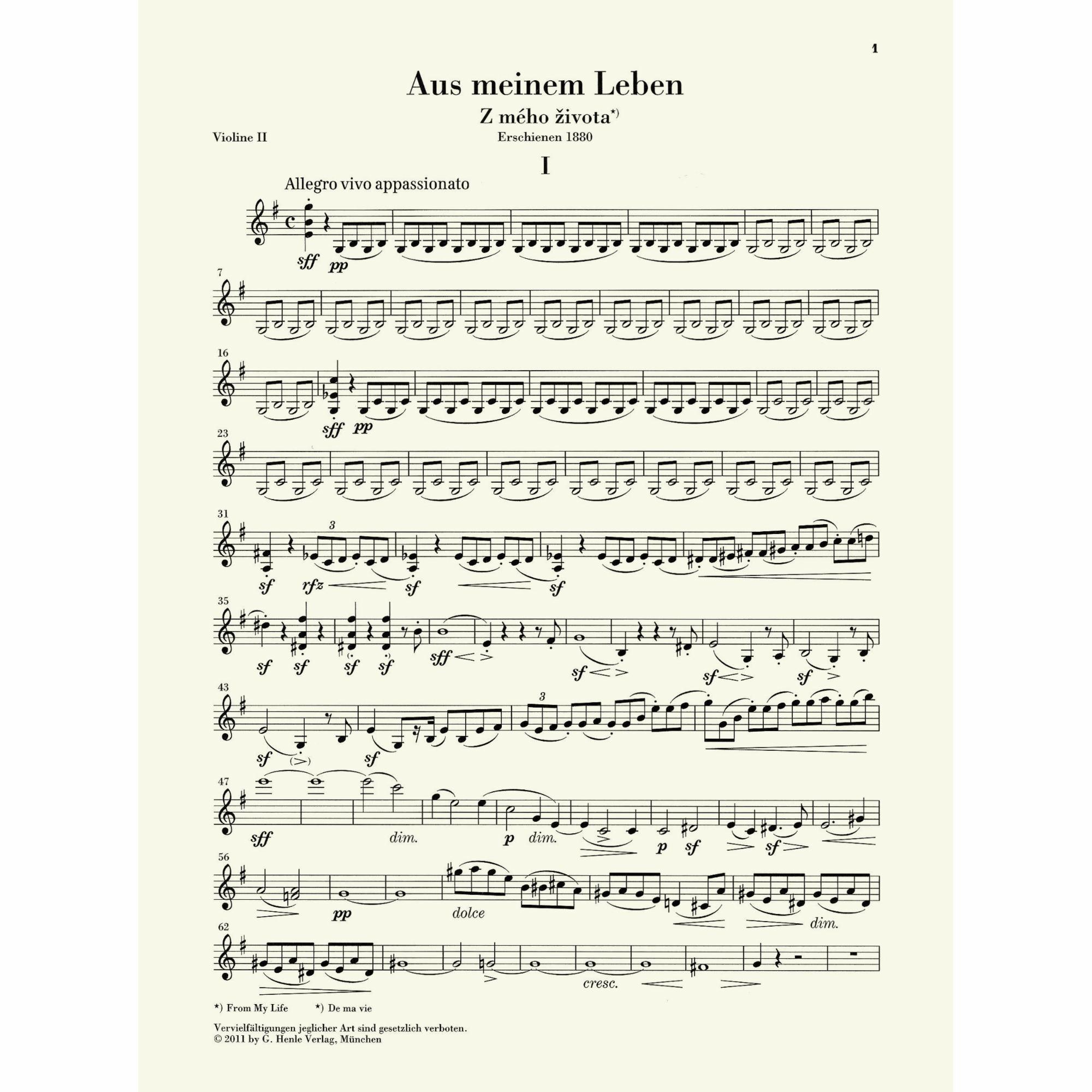 Sample: Violin II (Pg. 1)