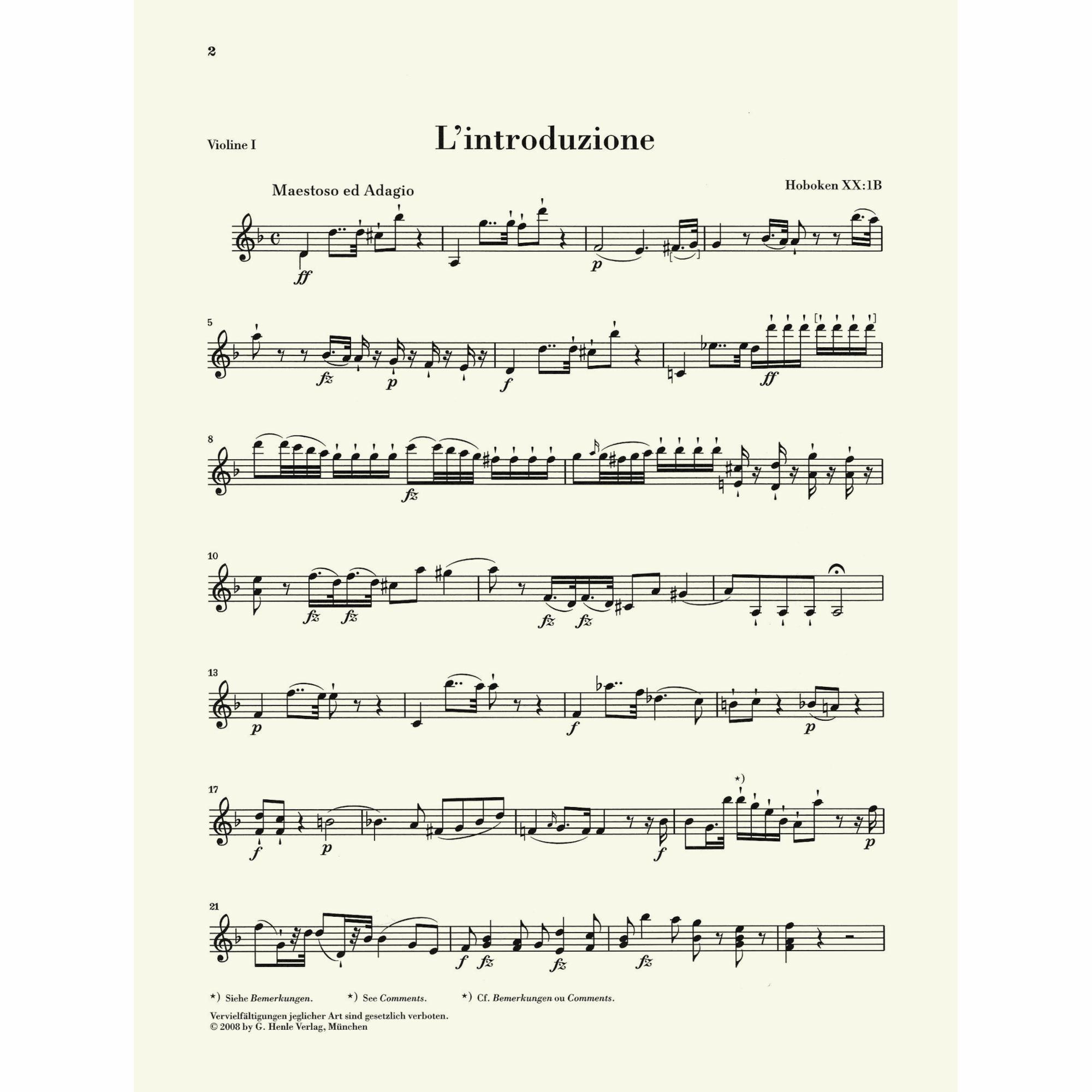 Sample: Violin I (Pg. 2)