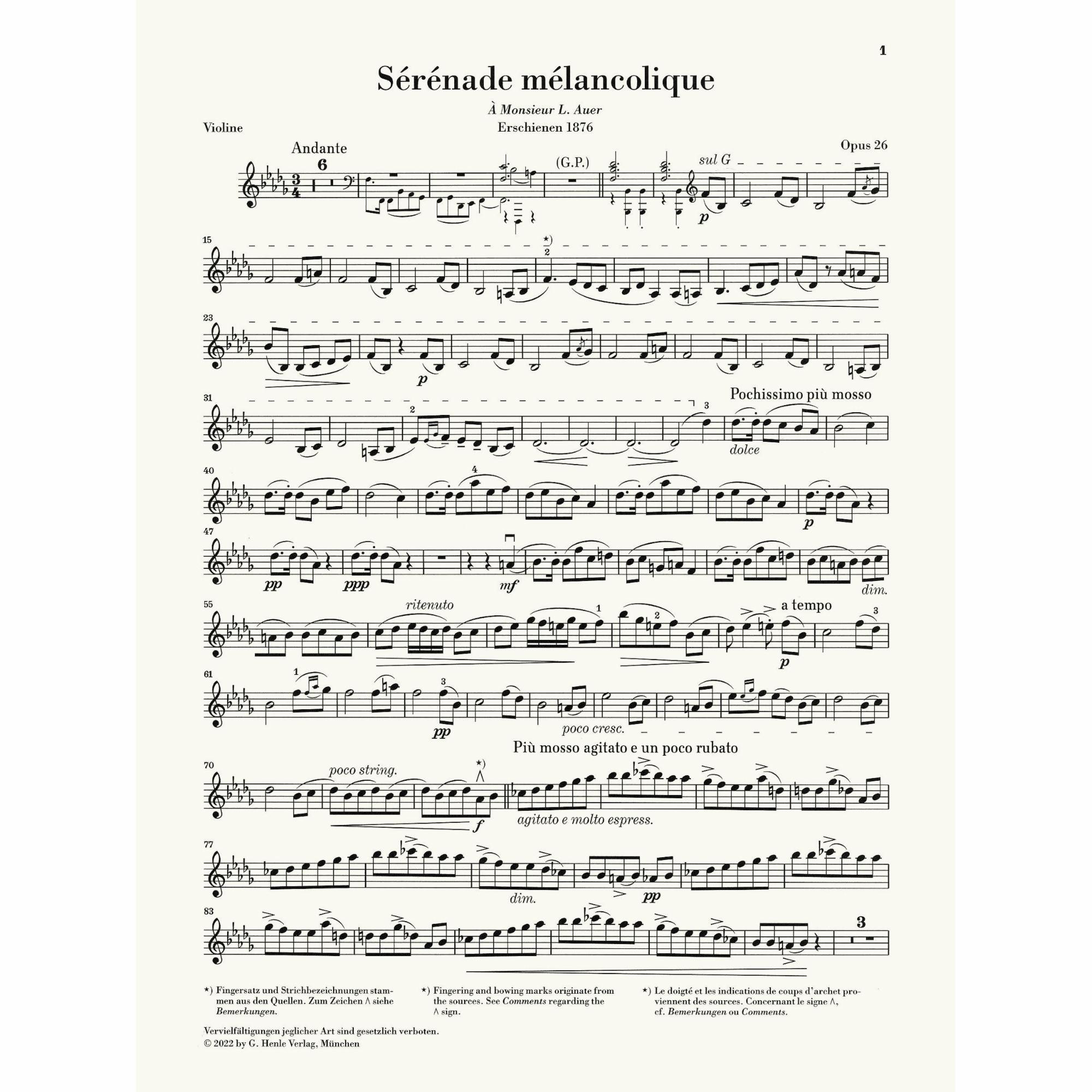 Sample: Urtext Violin Part