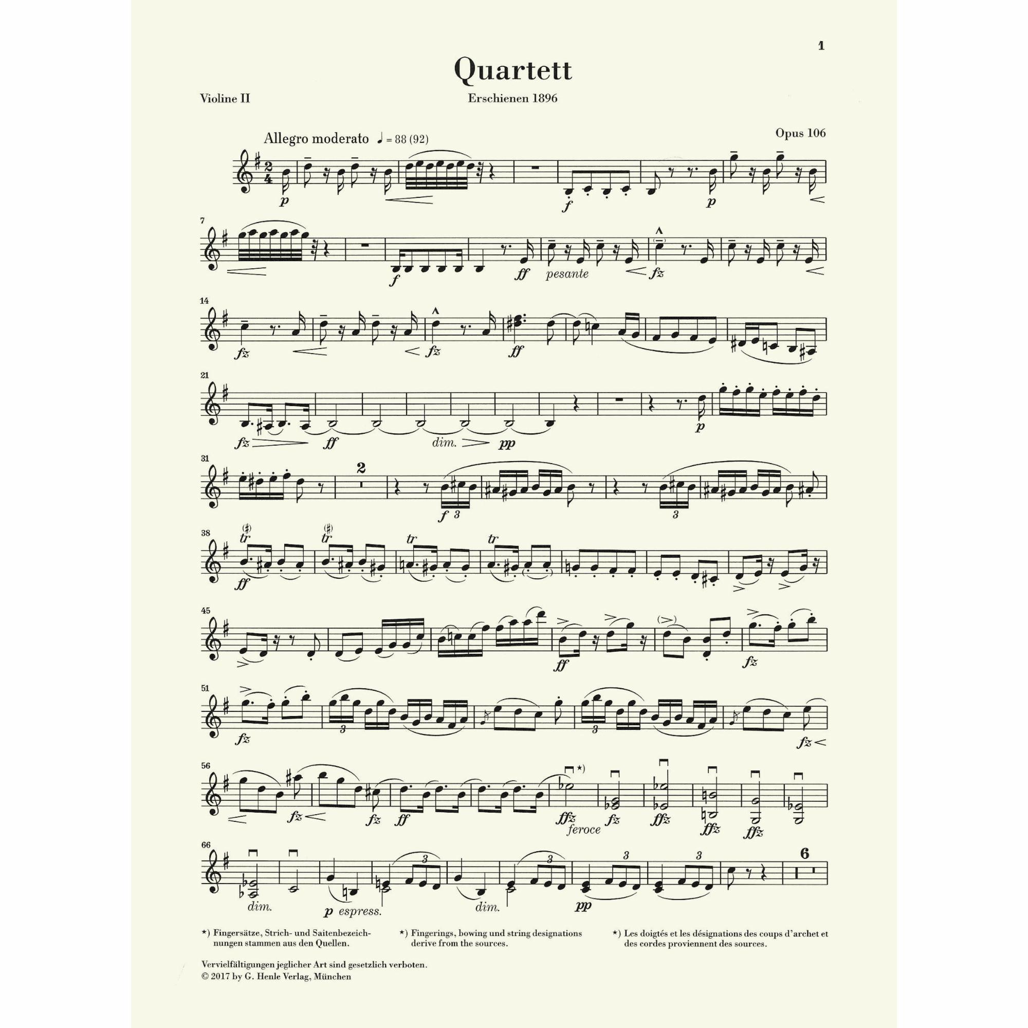 Sample: Violin II (Pg. 1)