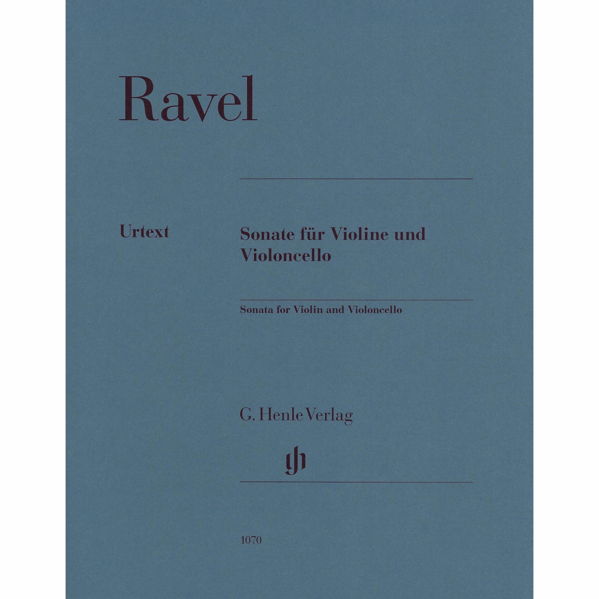 Ravel -- Sonata for Violin and Cello