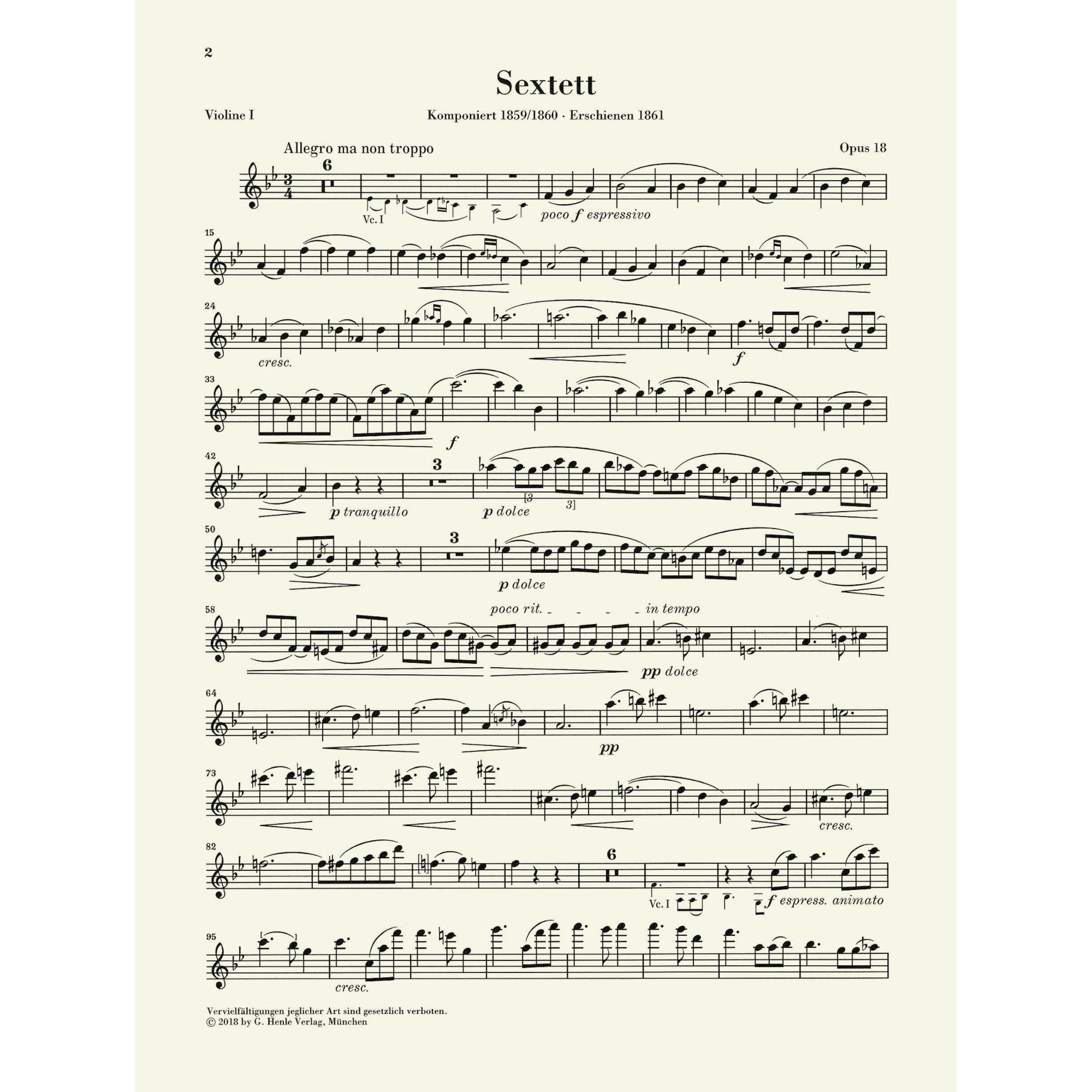 Sample: Violin I (Pg. 2)