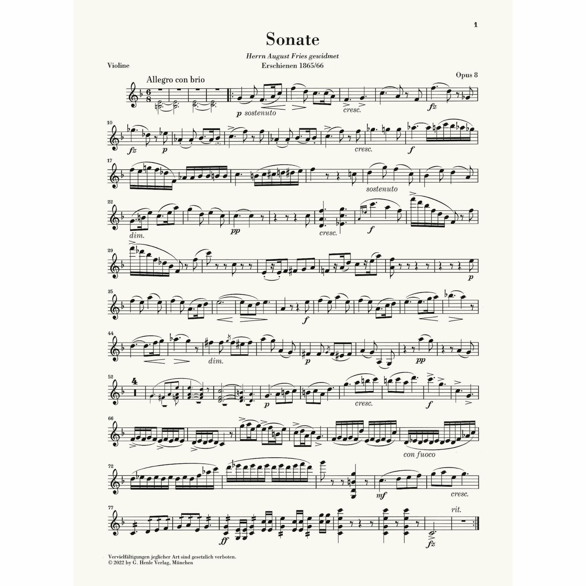 Sample: Urtext Violin Part