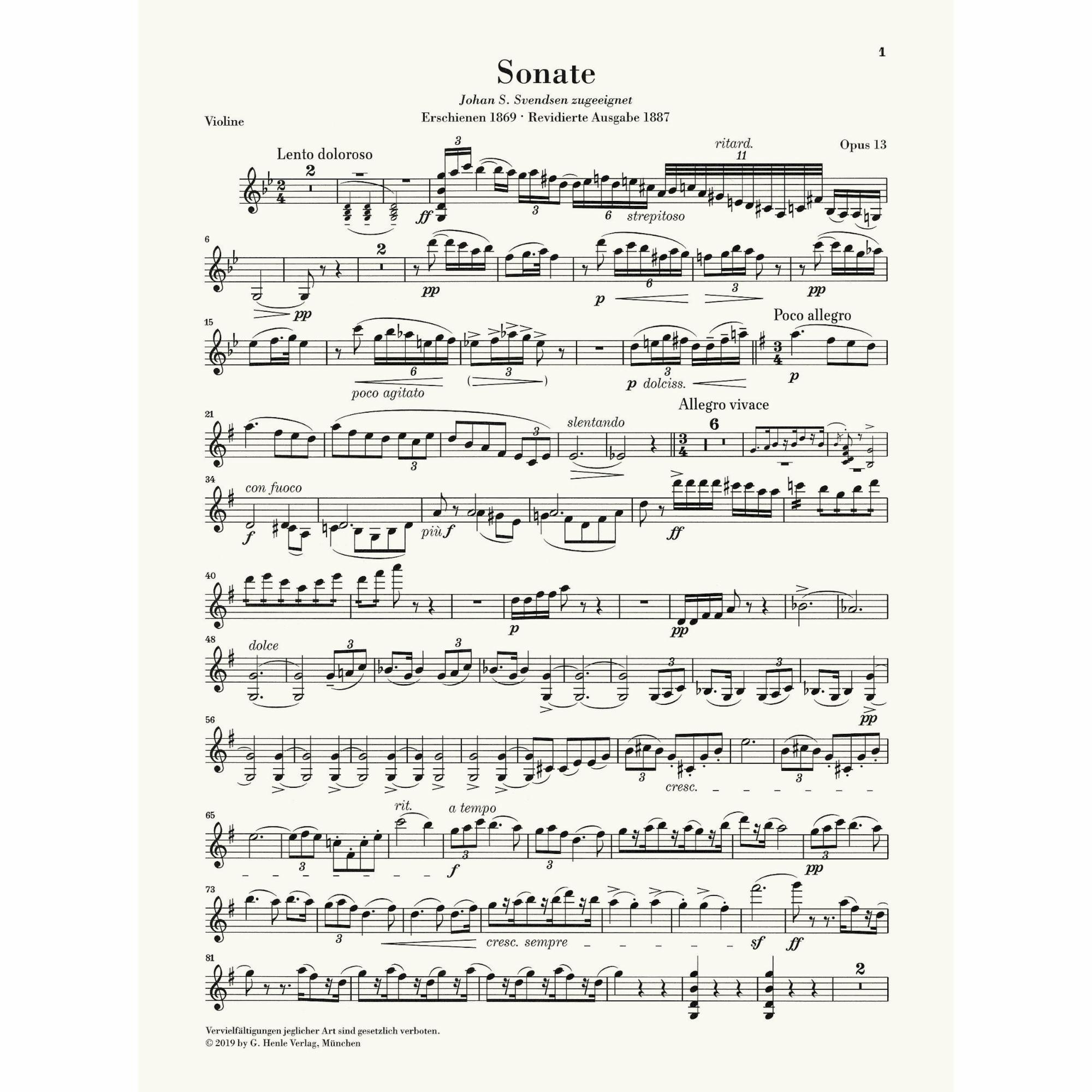 Sample: Urtext Violin Part