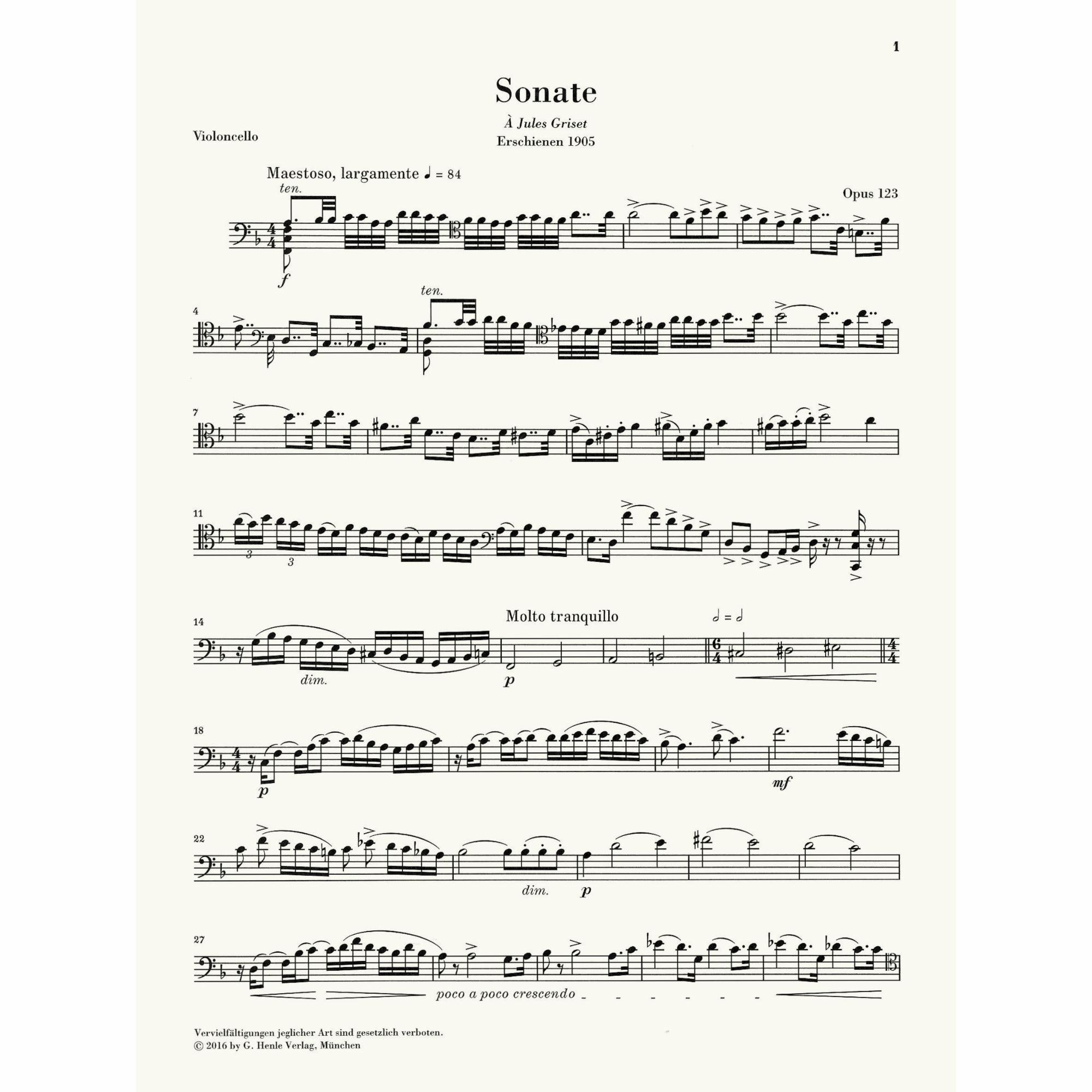 Sample: Urtext Cello Part