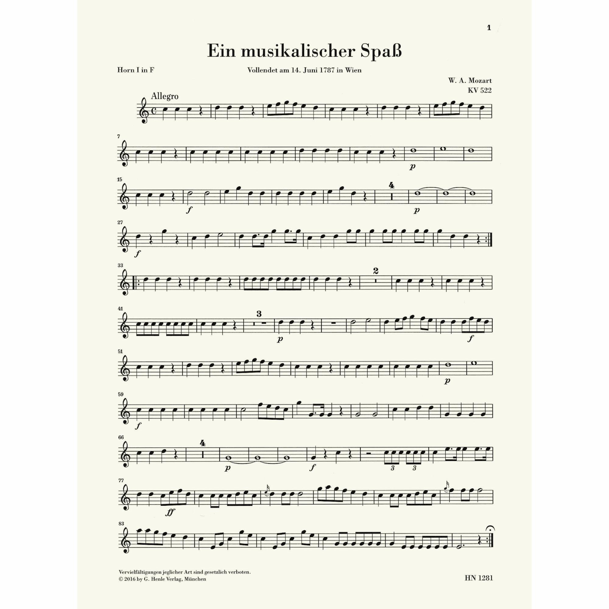 Sample: Horn I (Pg. 1)