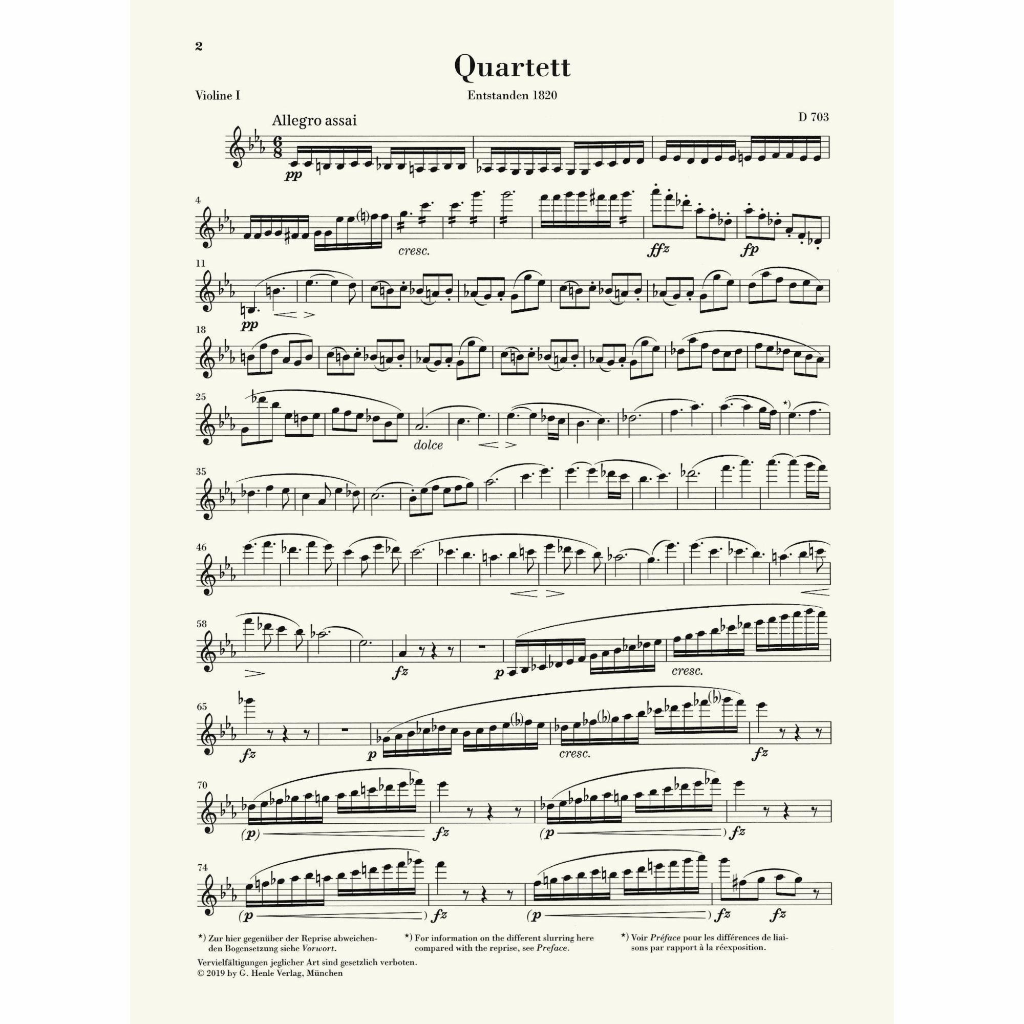 Sample: Violin I (Pg. 2)