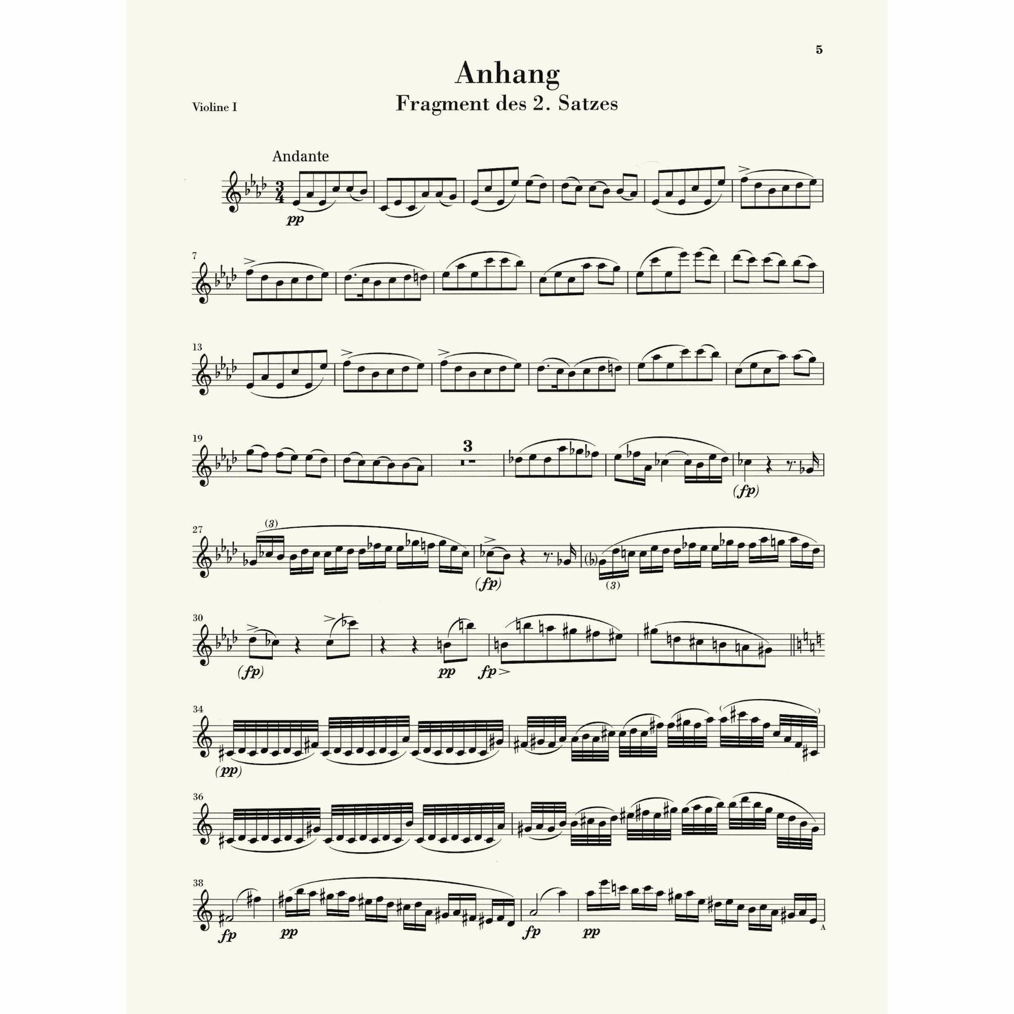 Sample: Violin I (Pg. 5)