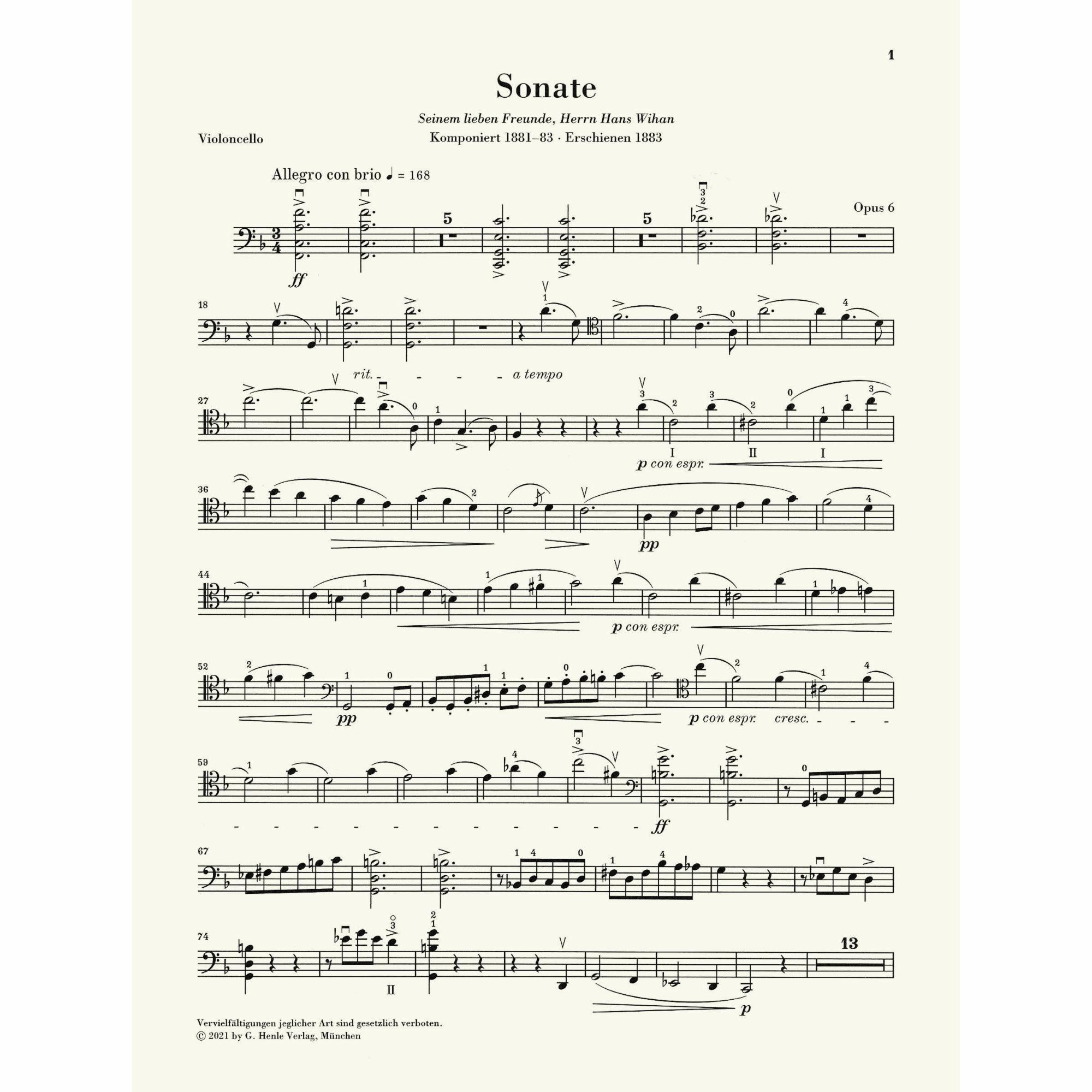 Sample: Marked Cello (Pg. 1)