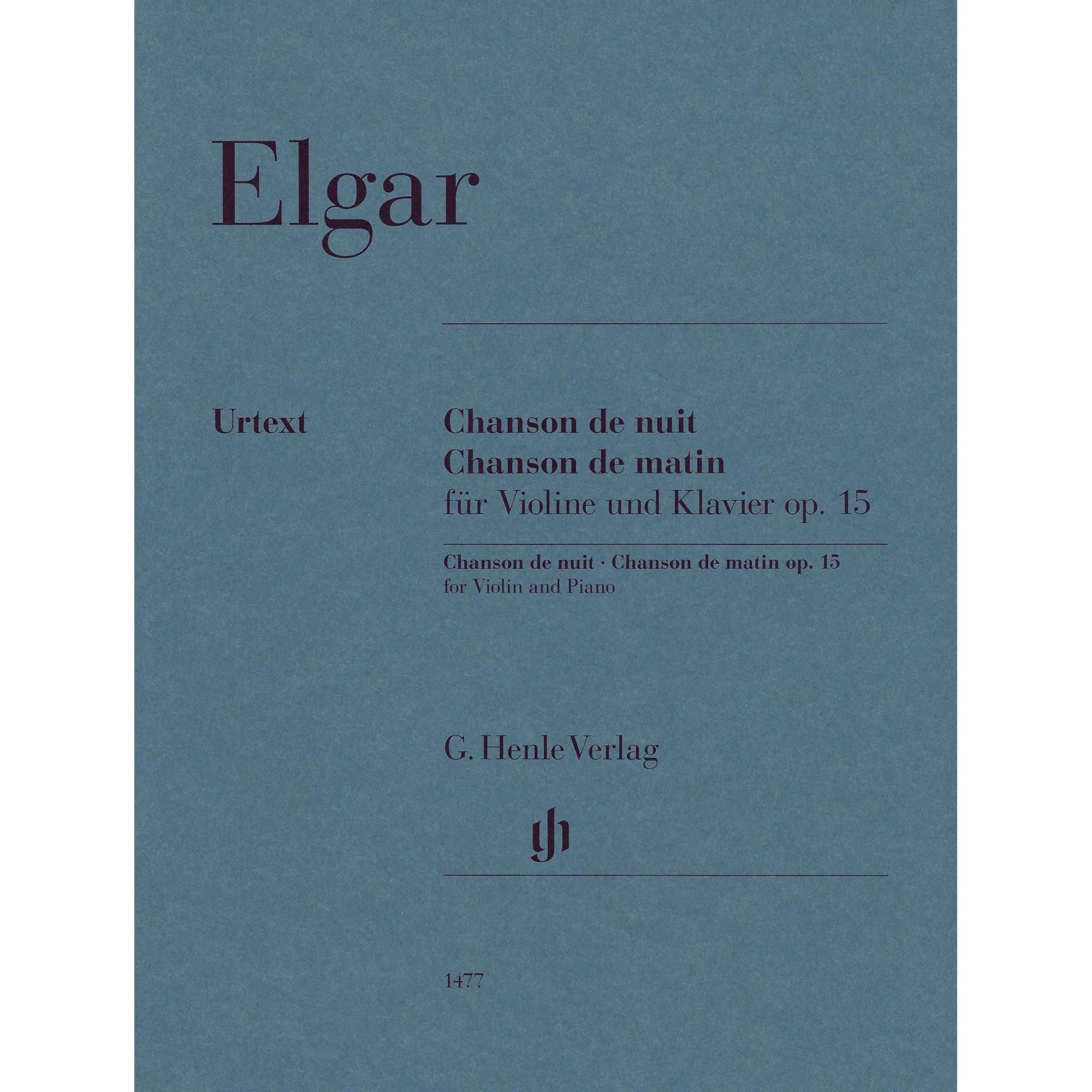 Elgar -- Chanson de Nuit & Chanson de Matin, Op. 15 for Violin and Piano