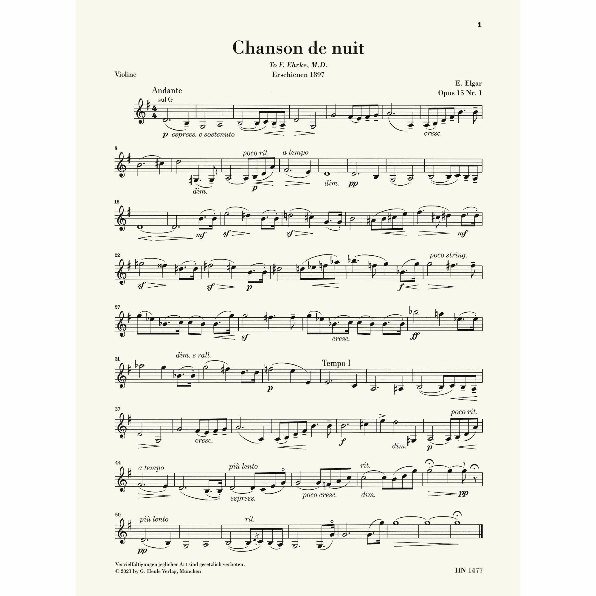 Sample: Urtext Violin Part