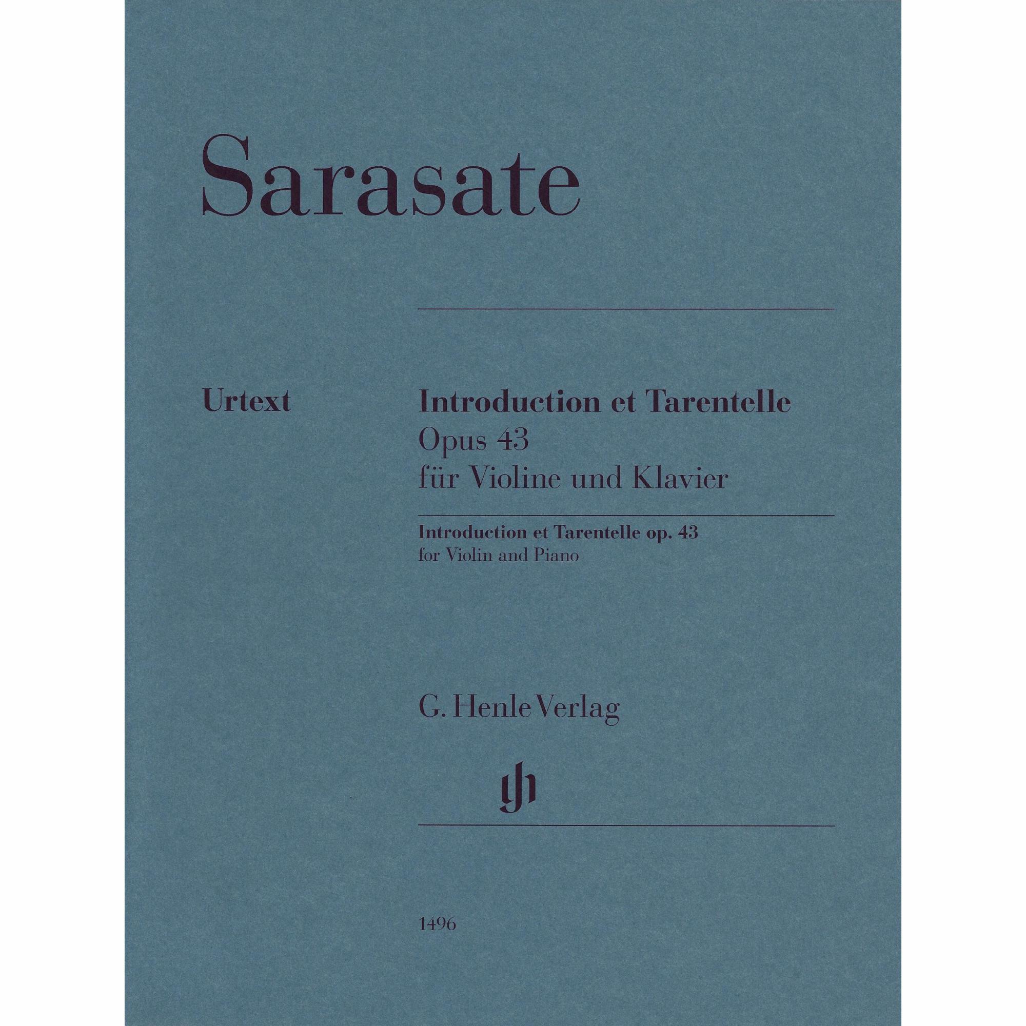 Sarasate -- Introduction & Tarantella, Op. 43 for Violin and Piano