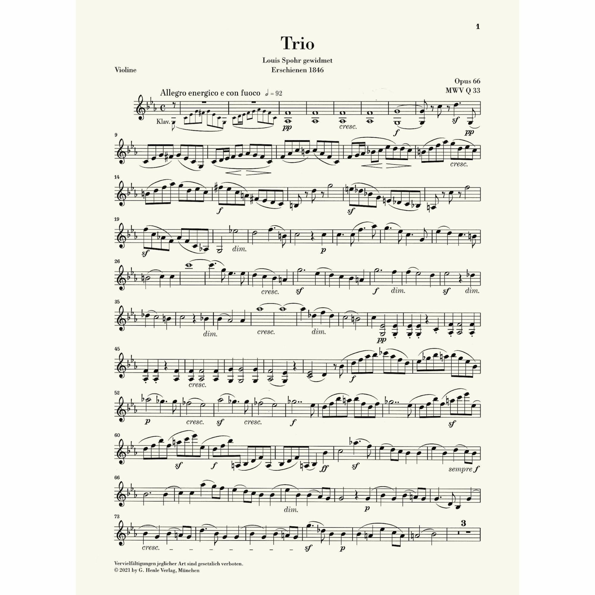 Sample: Violin (Pg. 1)