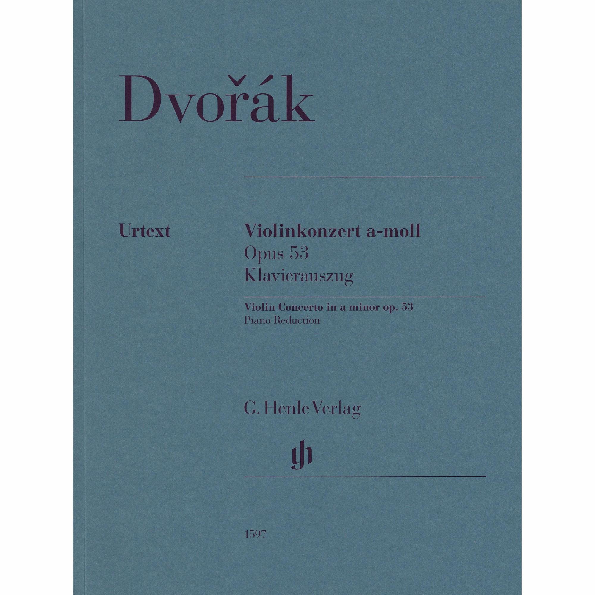 Dvorak -- Concerto in A Minor, Op. 53 for Violin and Piano