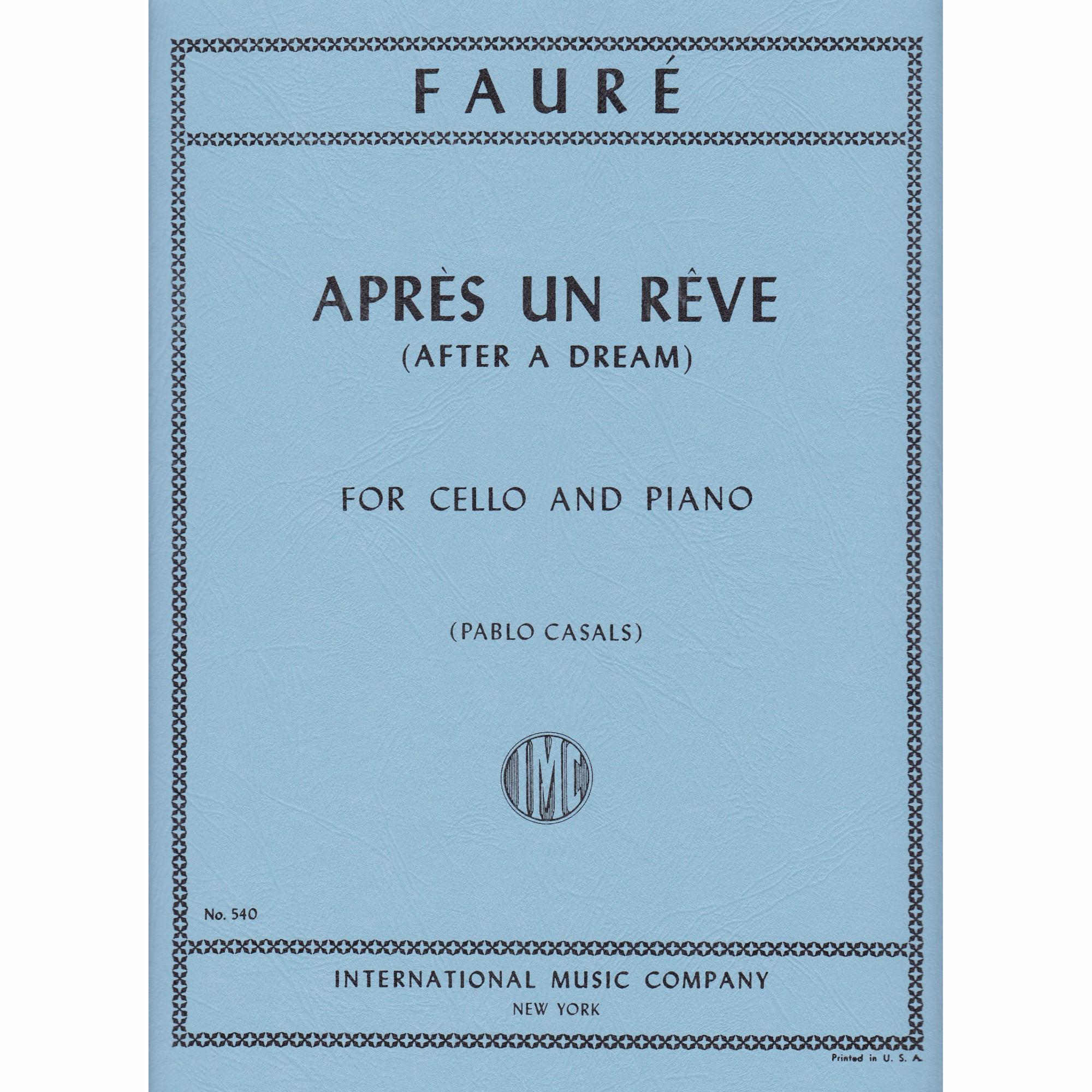 Apres un reve for Cello and Piano