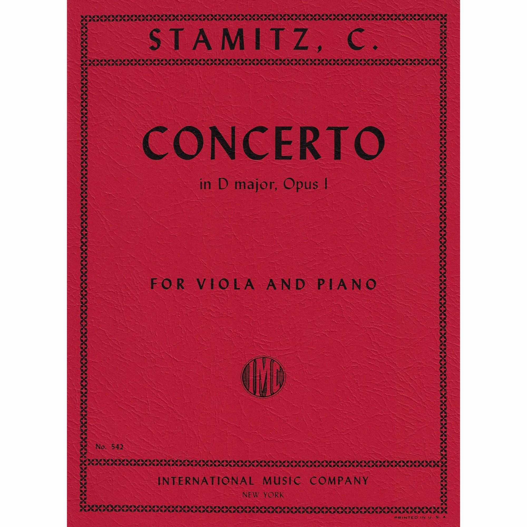 Stamitz -- Concerto in D Major, Op. 1 for Viola and Piano