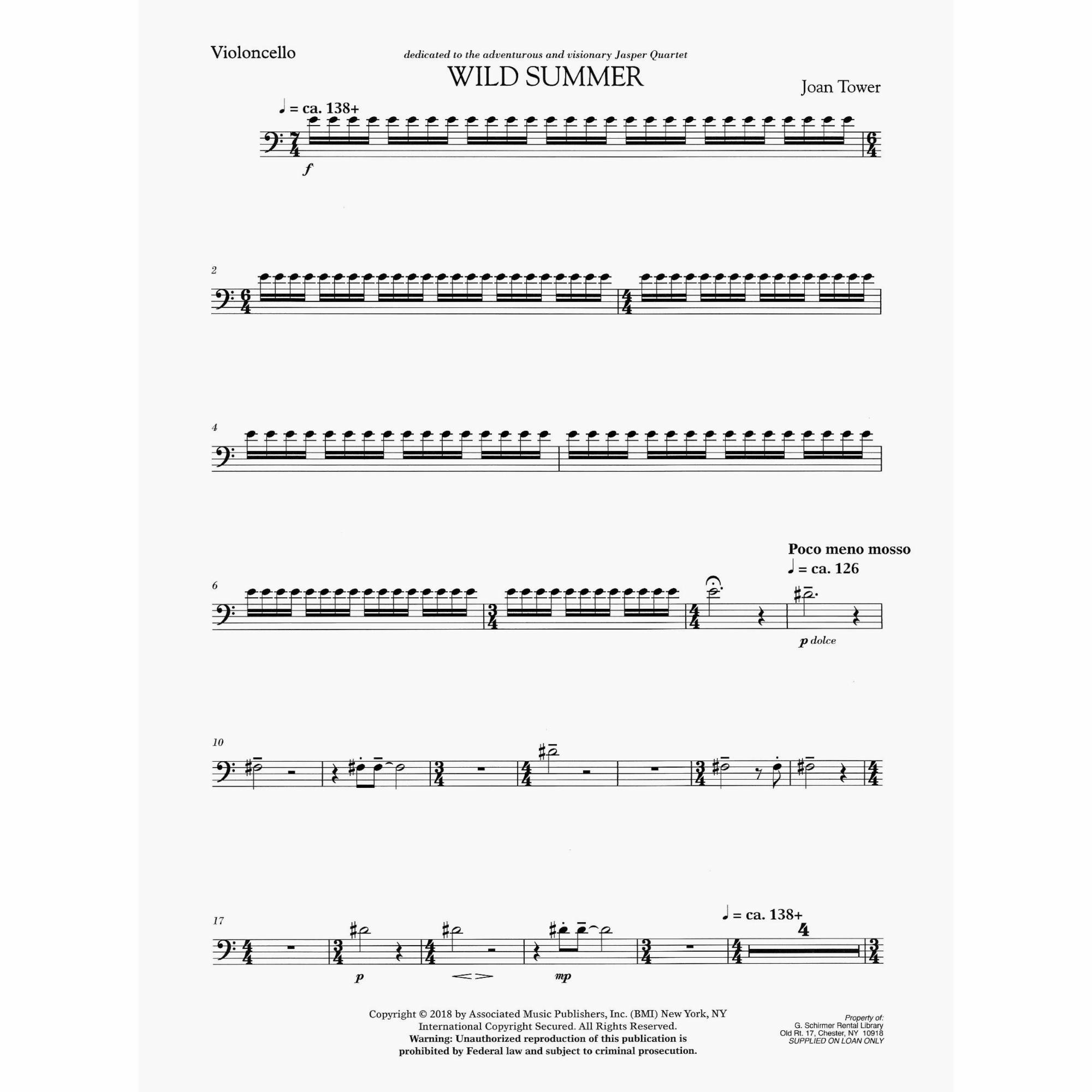 Sample: Cello Part