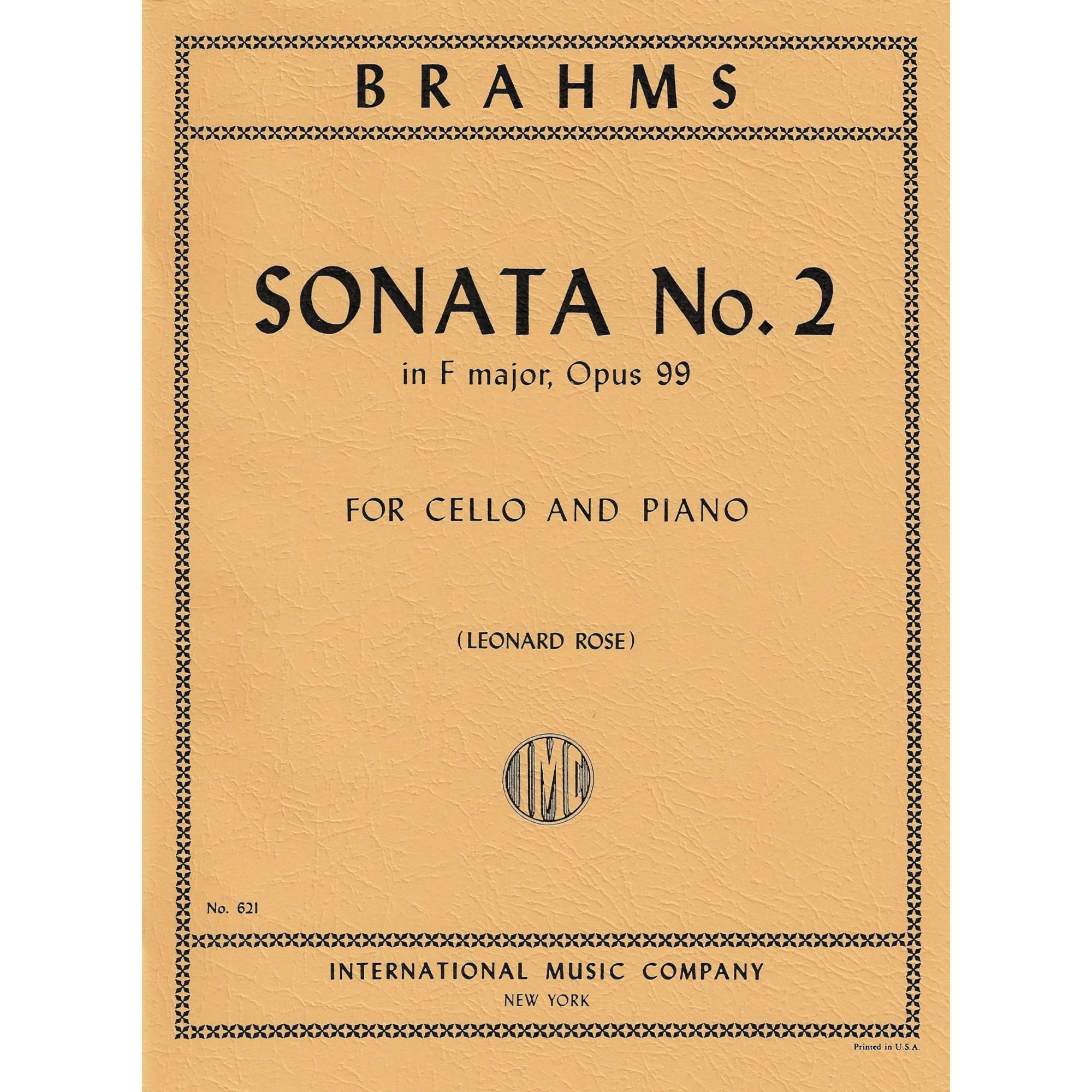 Brahms -- Sonata No. 2 in F Major, Op. 99 for Cello and Piano