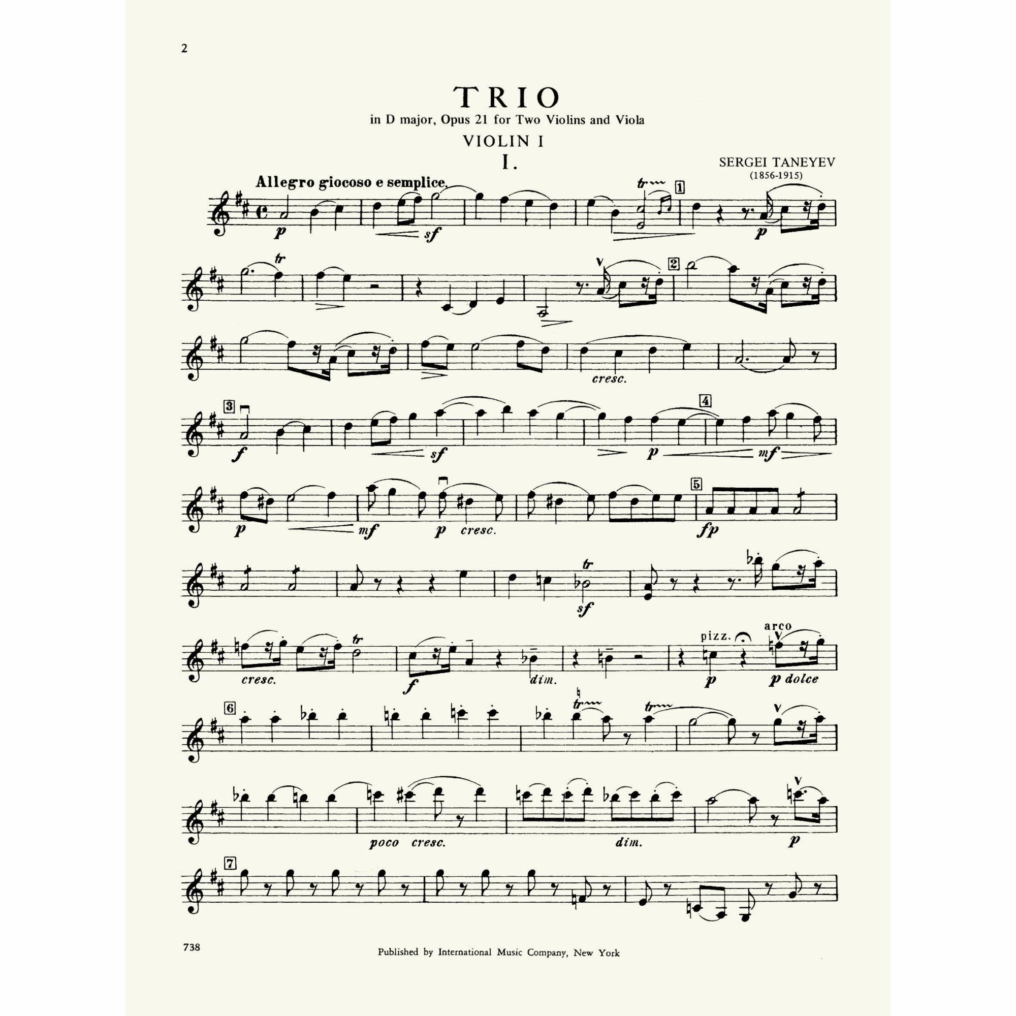 Sample: Violin I (Pg. 2)