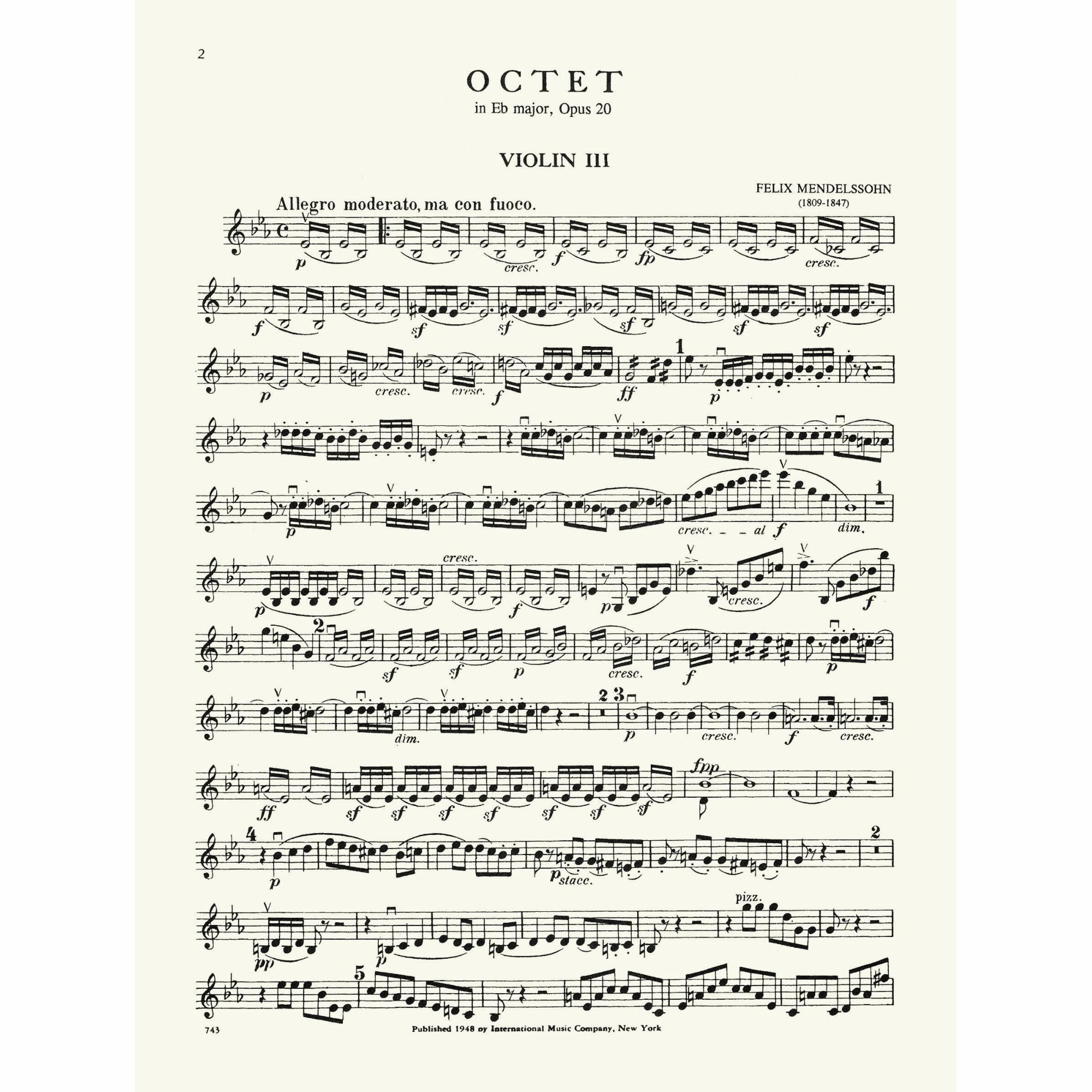 Sample: Violin III (Pg. 2)