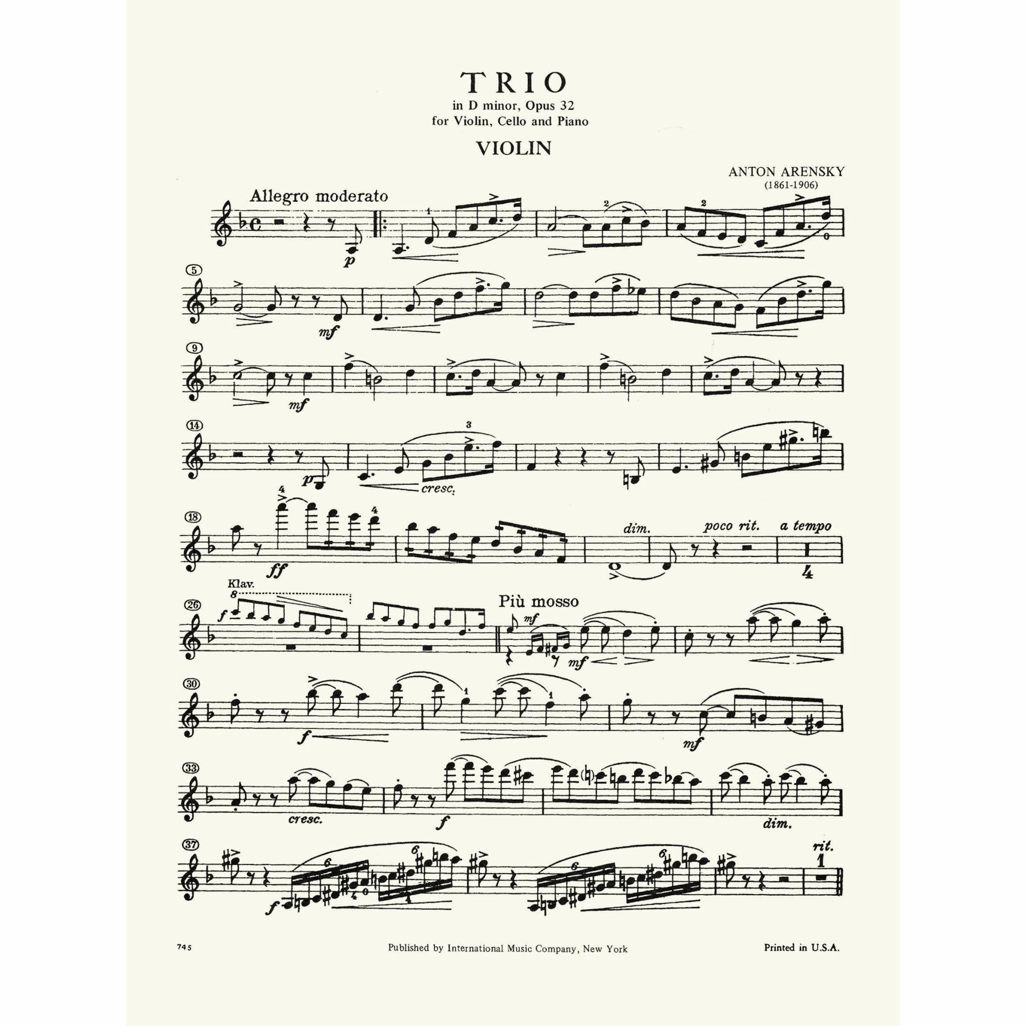 Sample: Violin (Pg. 1)